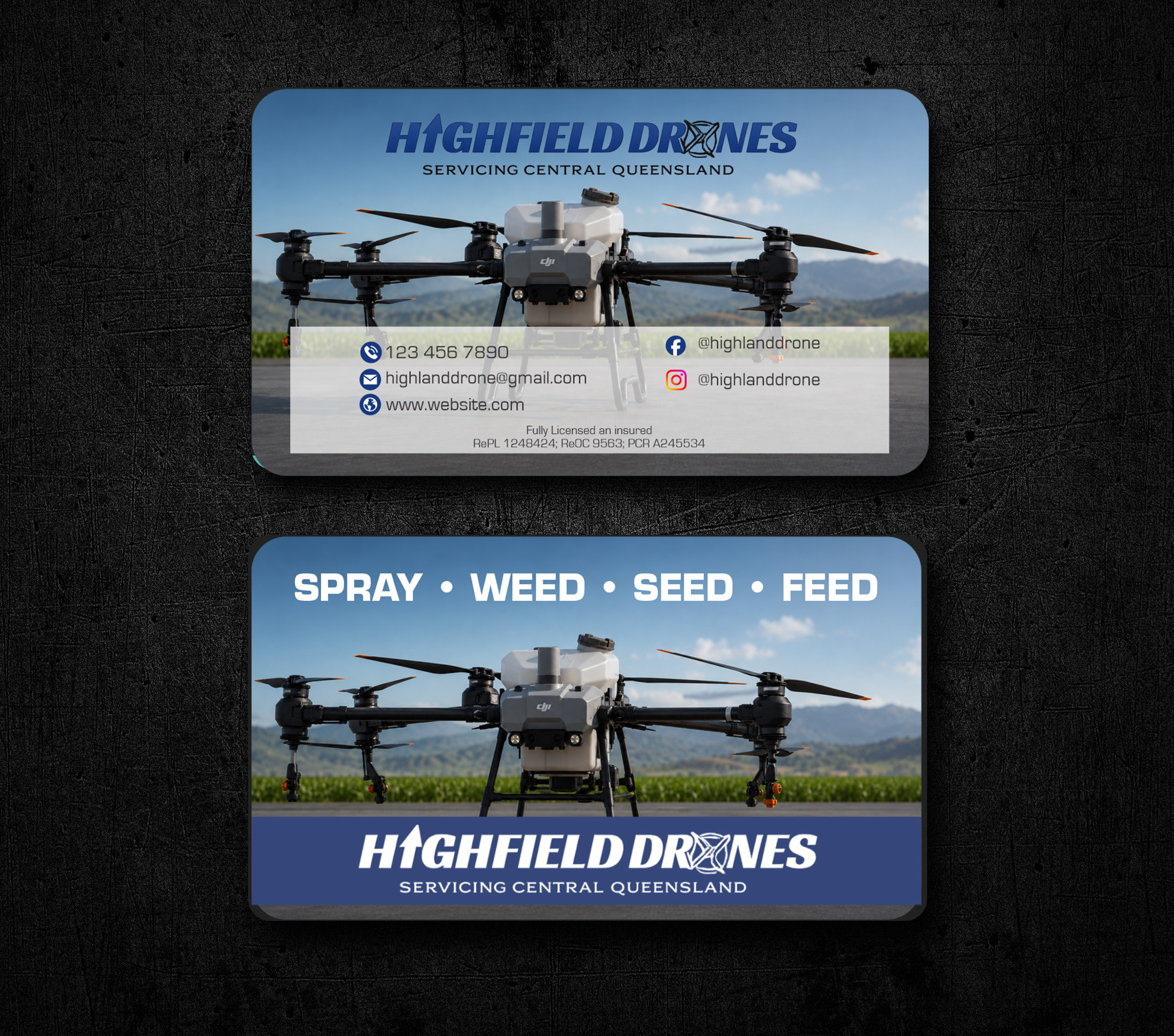 Visitenkarten-Design von jk_studio für Highfield Drone Services | Design #37279477