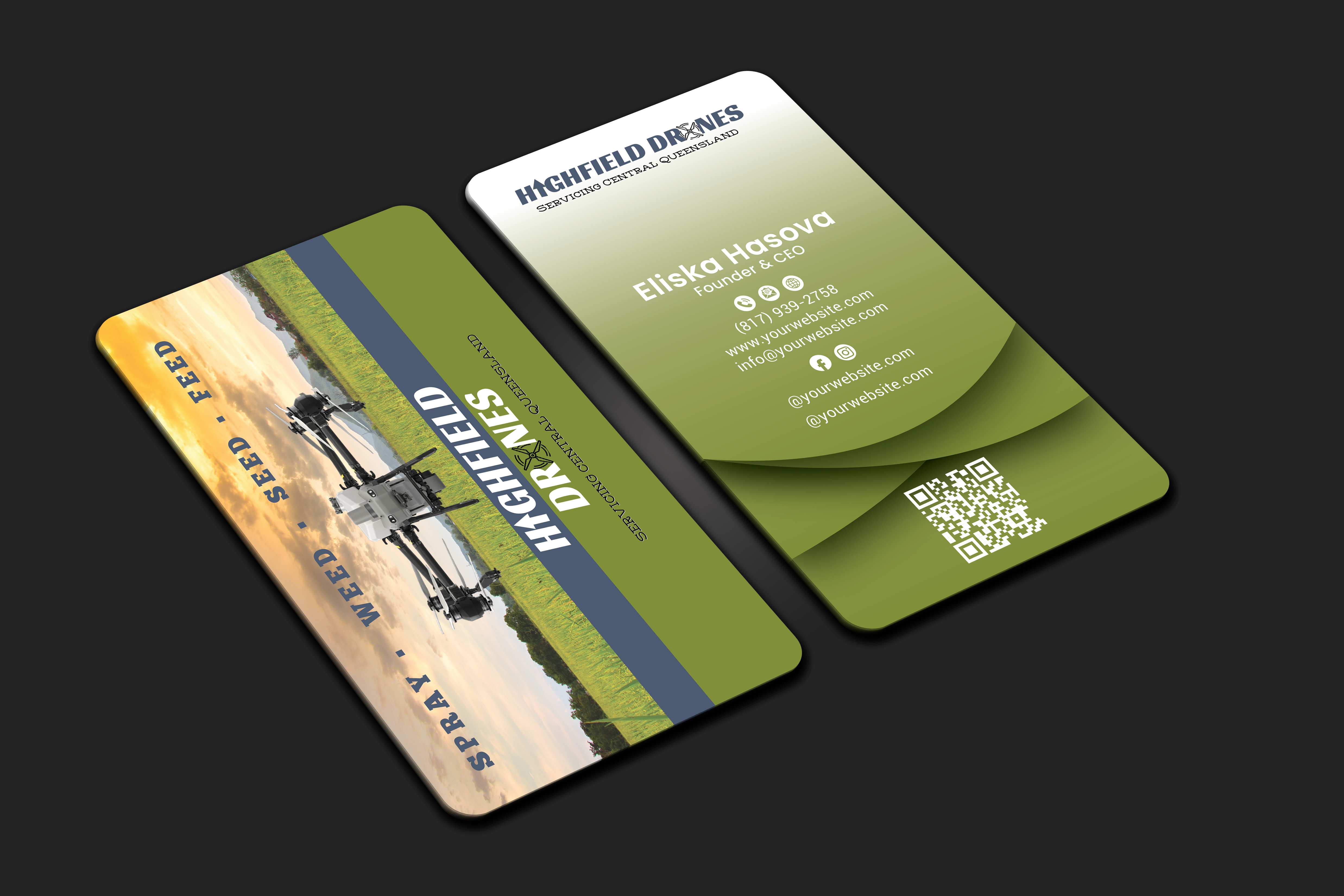 Visitenkarten-Design von DesignerShahadat für Highfield Drone Services | Design #37277525