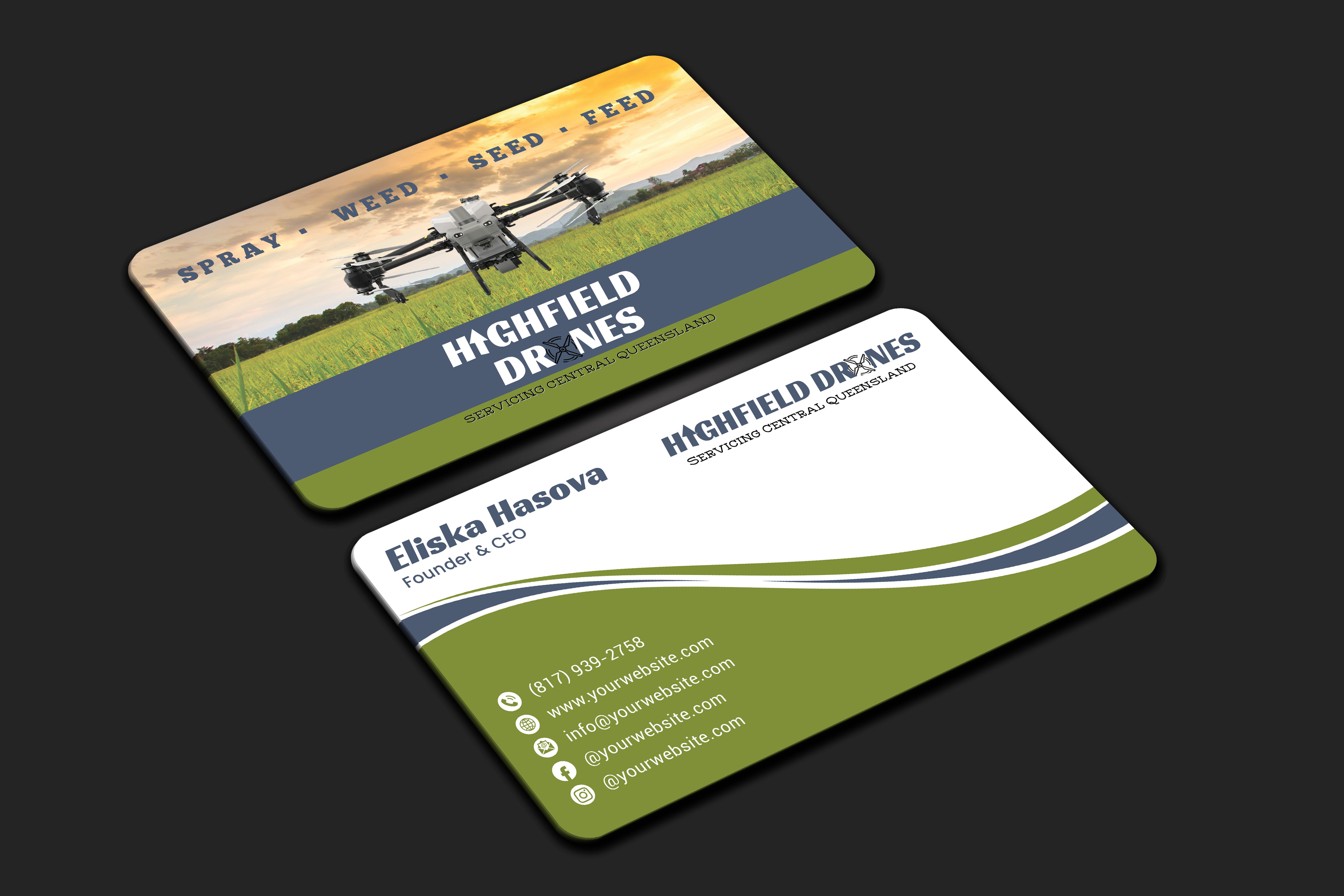Visitenkarten-Design von DesignerShahadat für Highfield Drone Services | Design #37277534