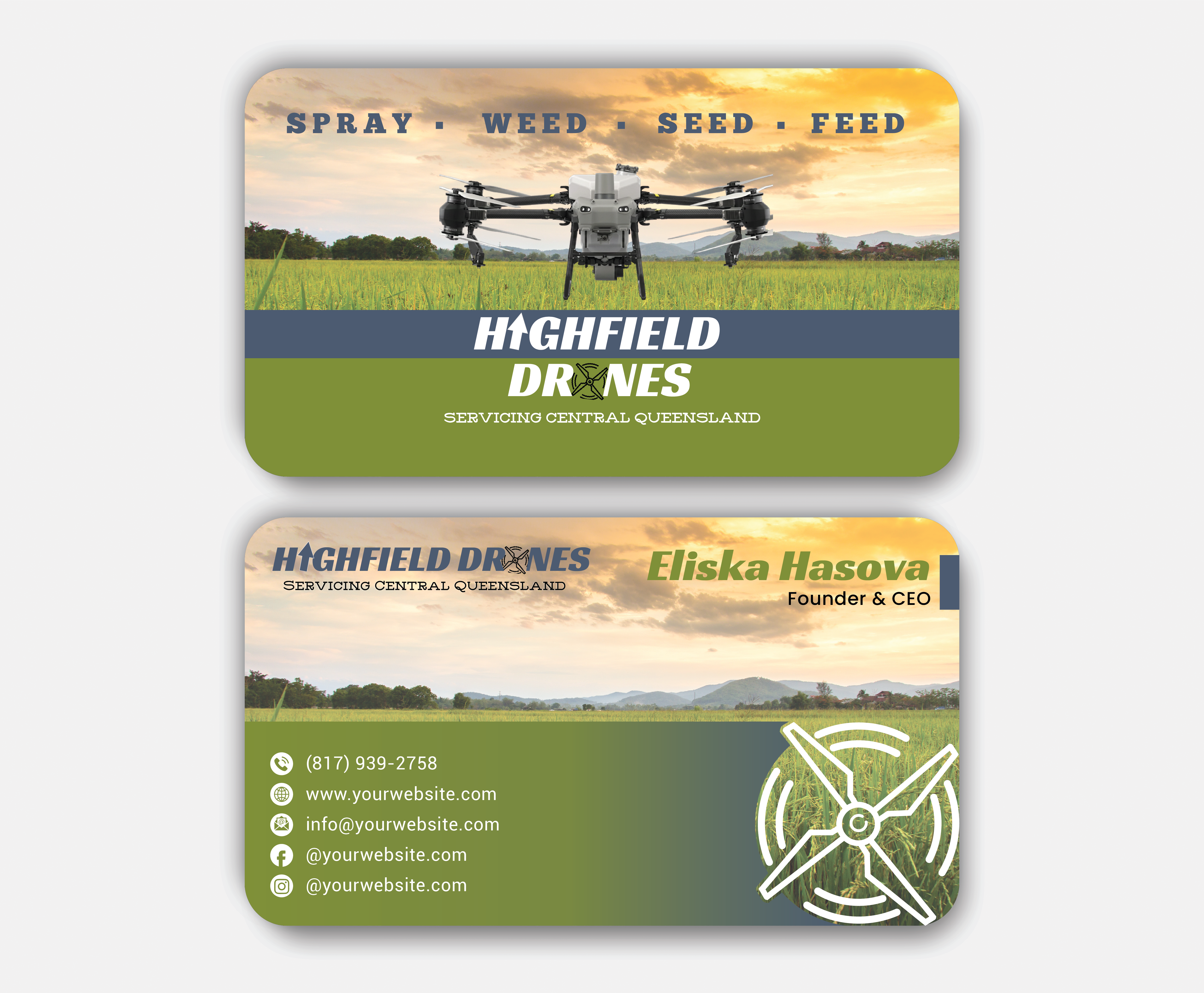 Visitenkarten-Design von DesignerShahadat für Highfield Drone Services | Design #37277551