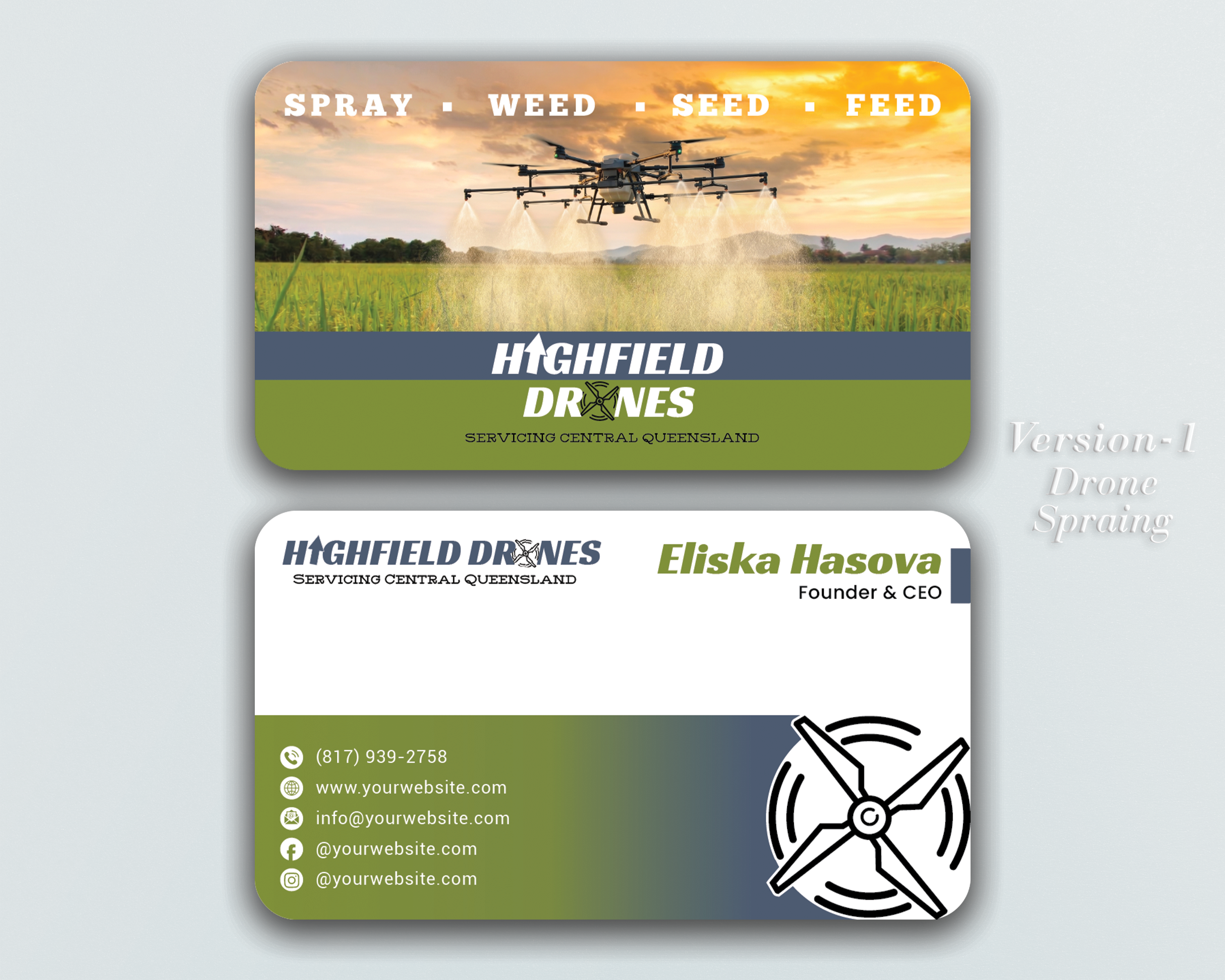 Visitenkarten-Design von DesignerShahadat für Highfield Drone Services | Design #37279160