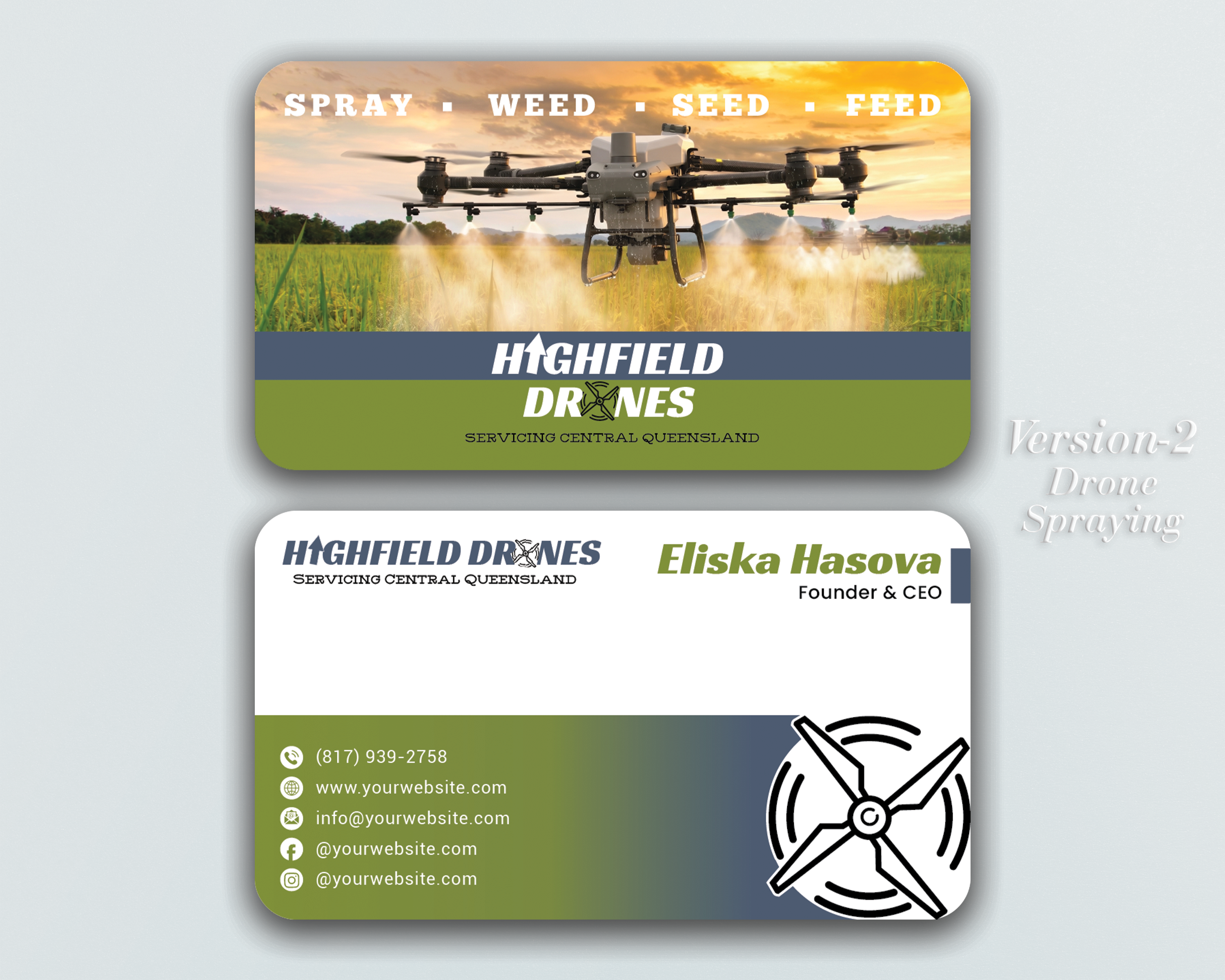 Visitenkarten-Design von DesignerShahadat für Highfield Drone Services | Design #37279163