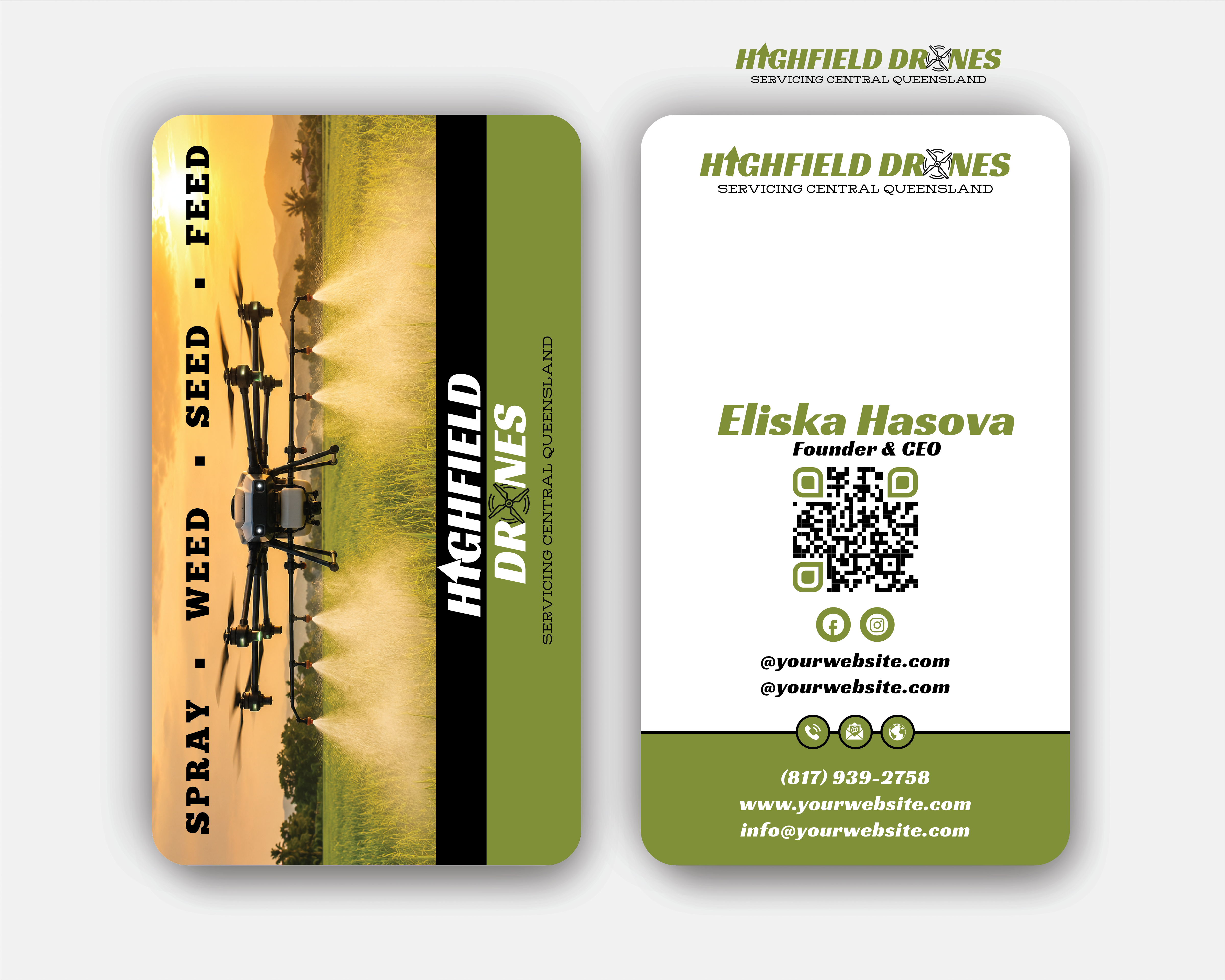 Visitenkarten-Design von DesignerShahadat für Highfield Drone Services | Design #37280180
