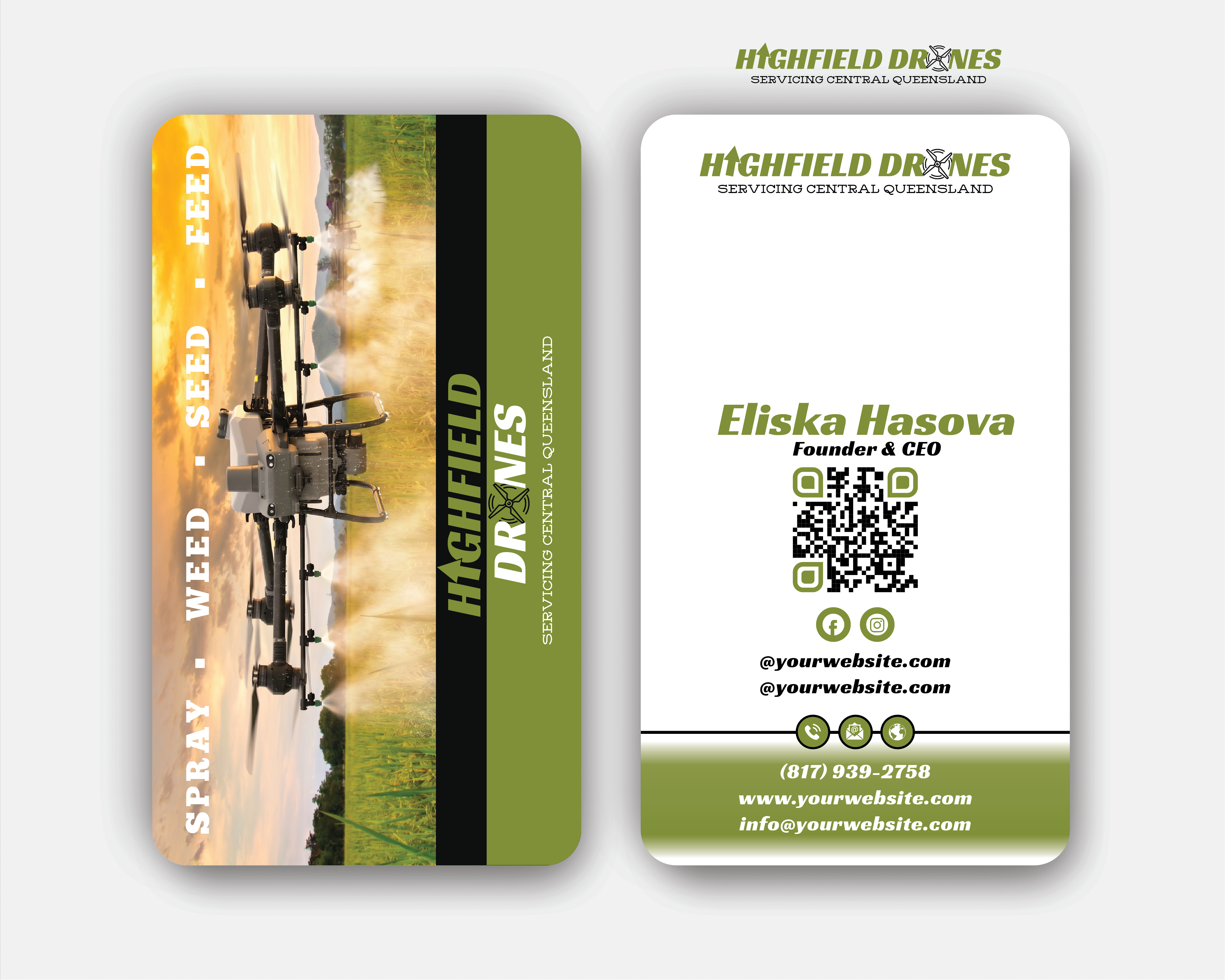 Visitenkarten-Design von DesignerShahadat für Highfield Drone Services | Design #37280183
