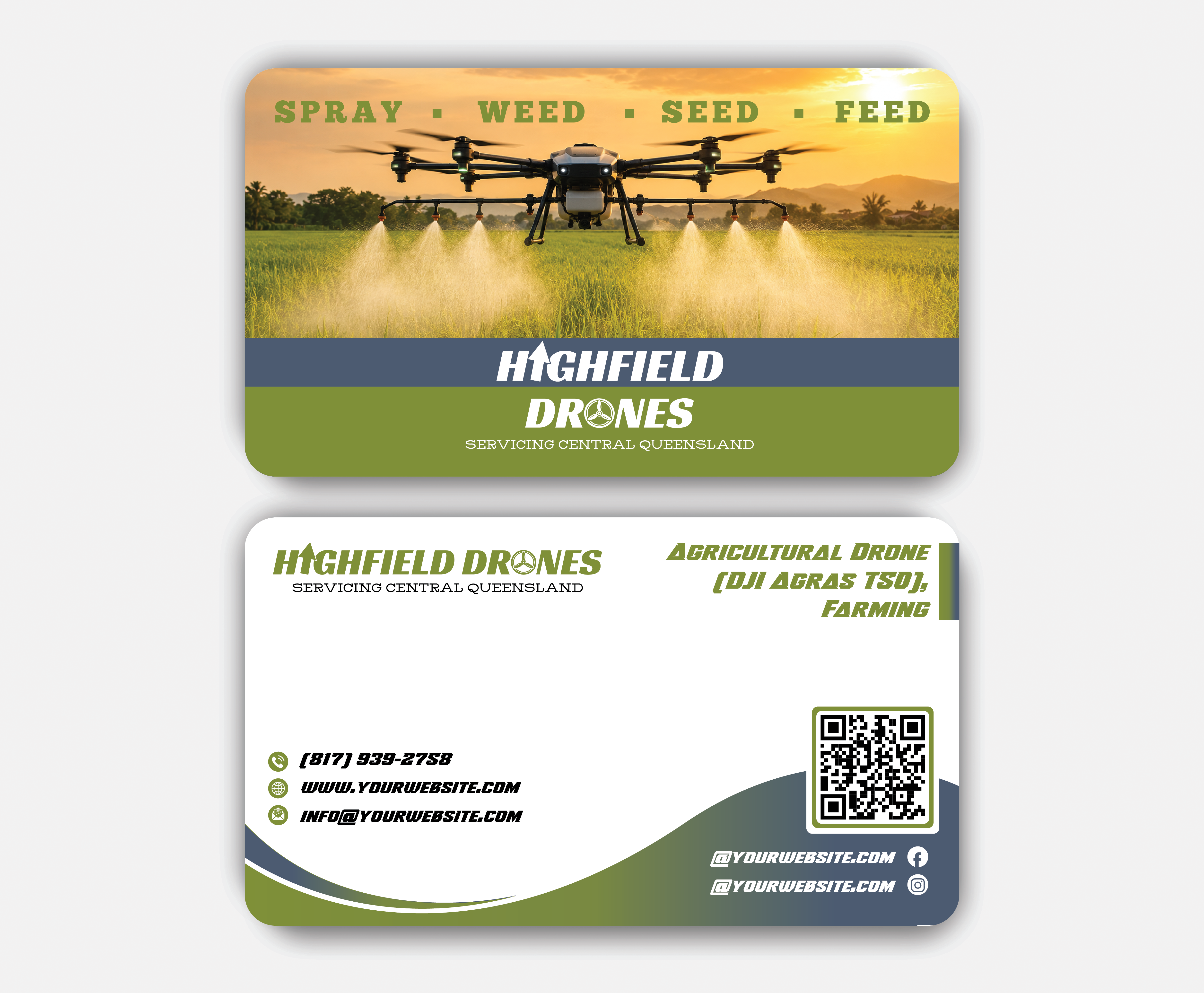 Visitenkarten-Design von DesignerShahadat für Highfield Drone Services | Design #37283084