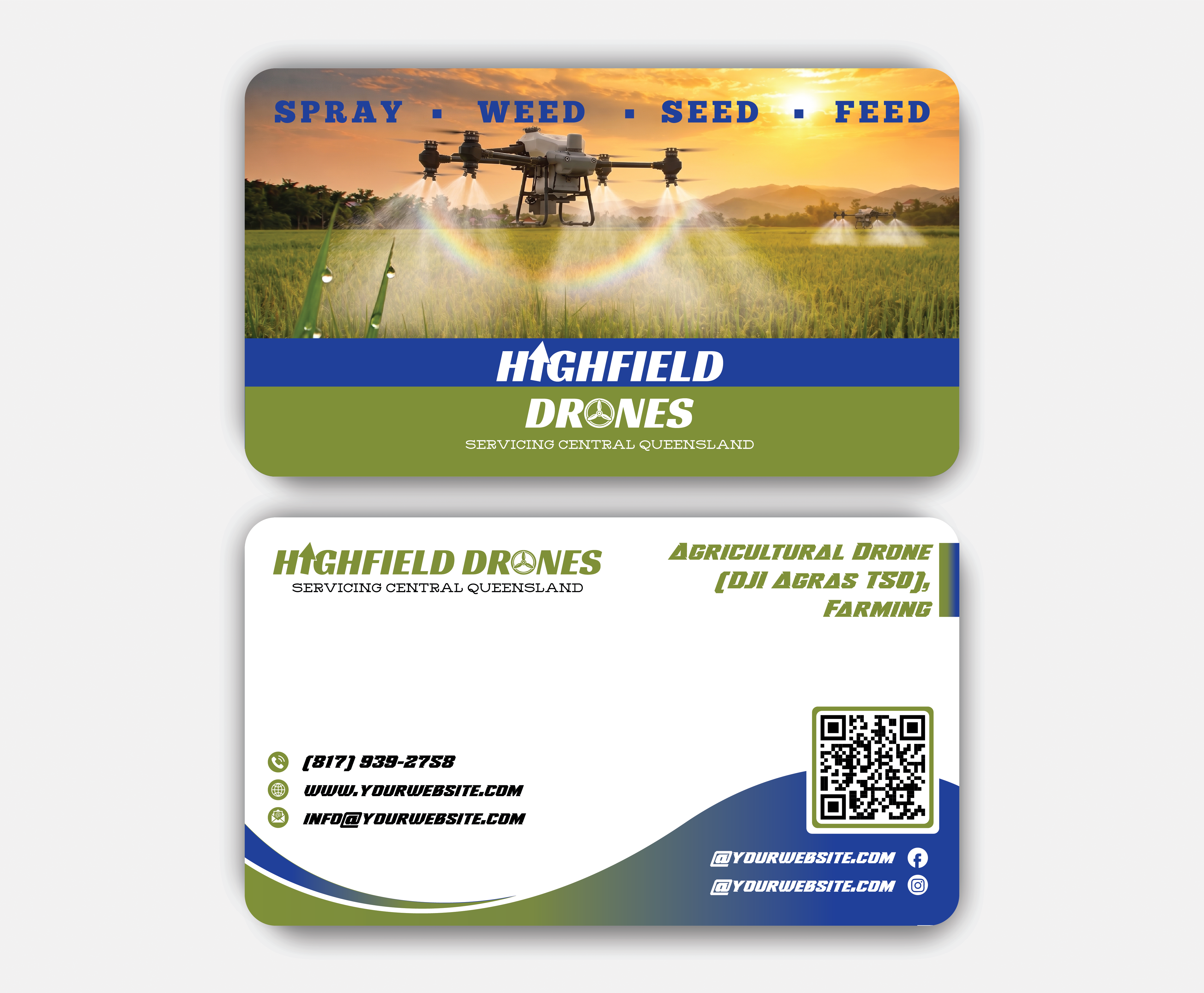 Visitenkarten-Design von DesignerShahadat für Highfield Drone Services | Design #37283086