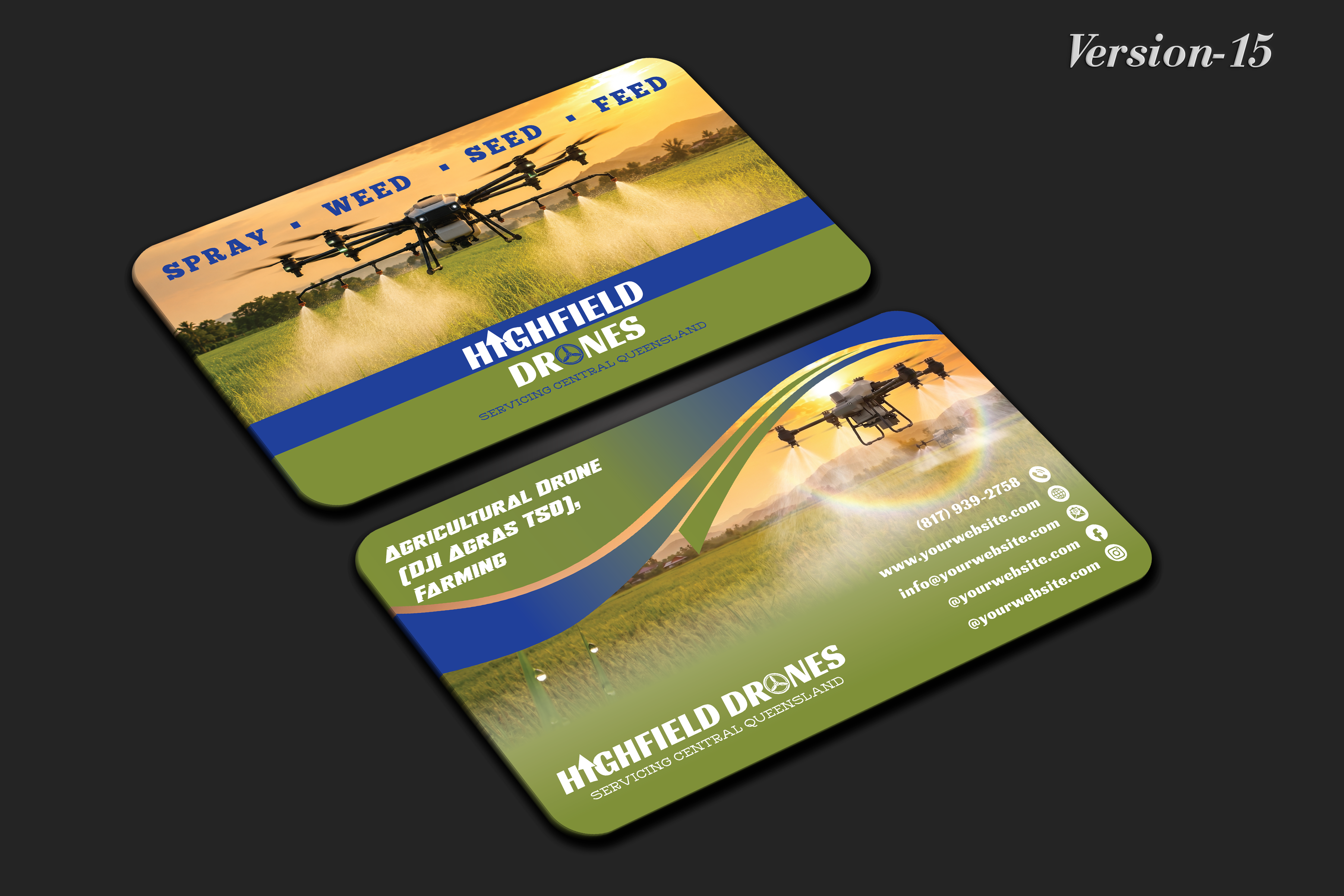 Visitenkarten-Design von DesignerShahadat für Highfield Drone Services | Design #37283191