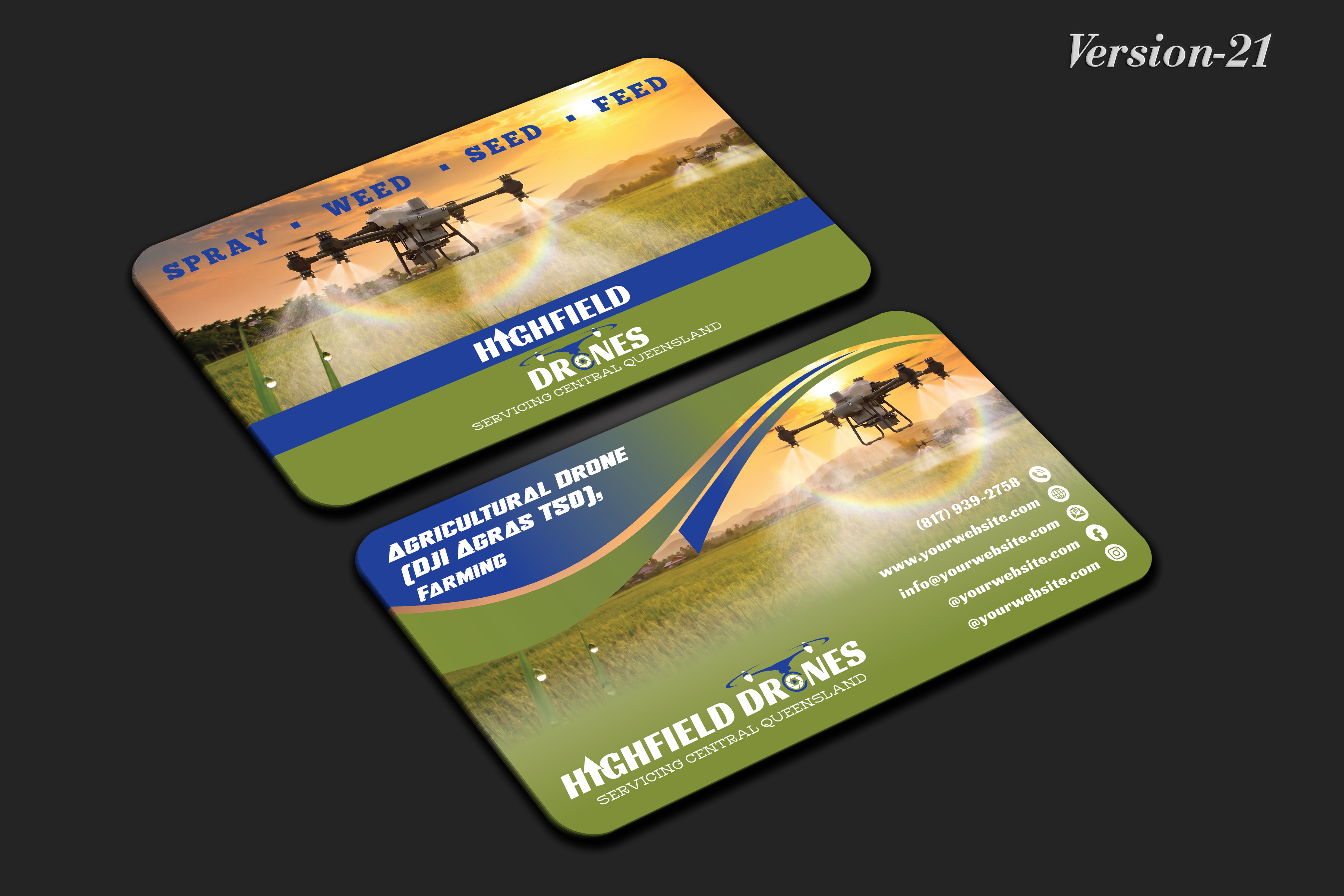 Visitenkarten-Design von DesignerShahadat für Highfield Drone Services | Design #37284565