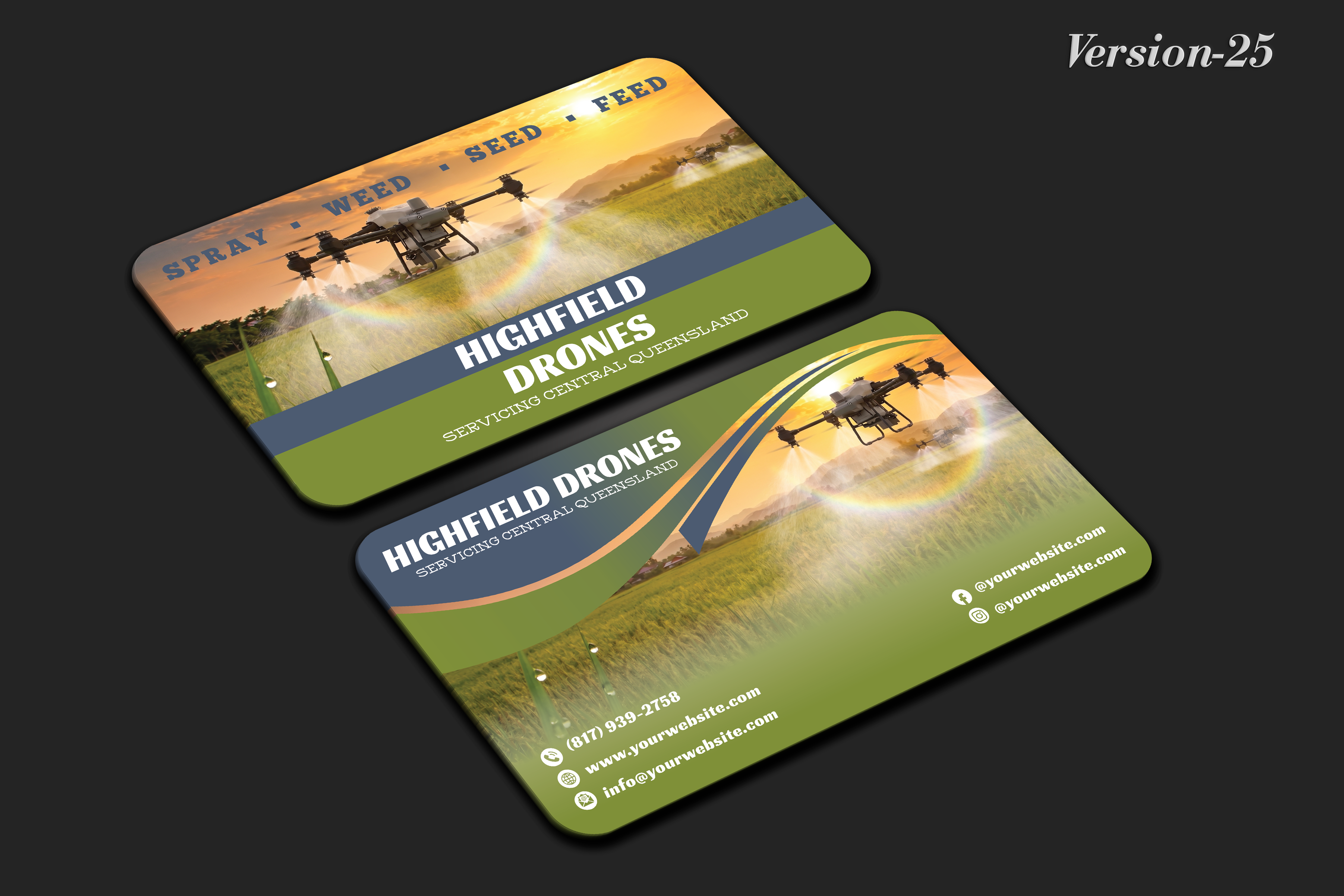Visitenkarten-Design von DesignerShahadat für Highfield Drone Services | Design #37287170