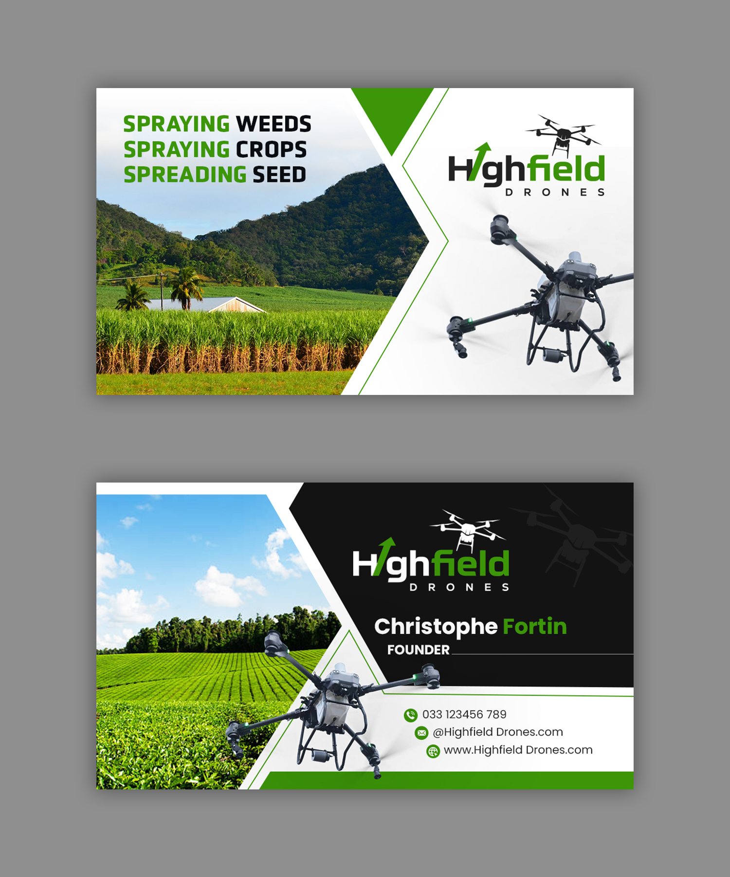 Visitenkarten-Design von debdesign für Highfield Drone Services | Design #37286939