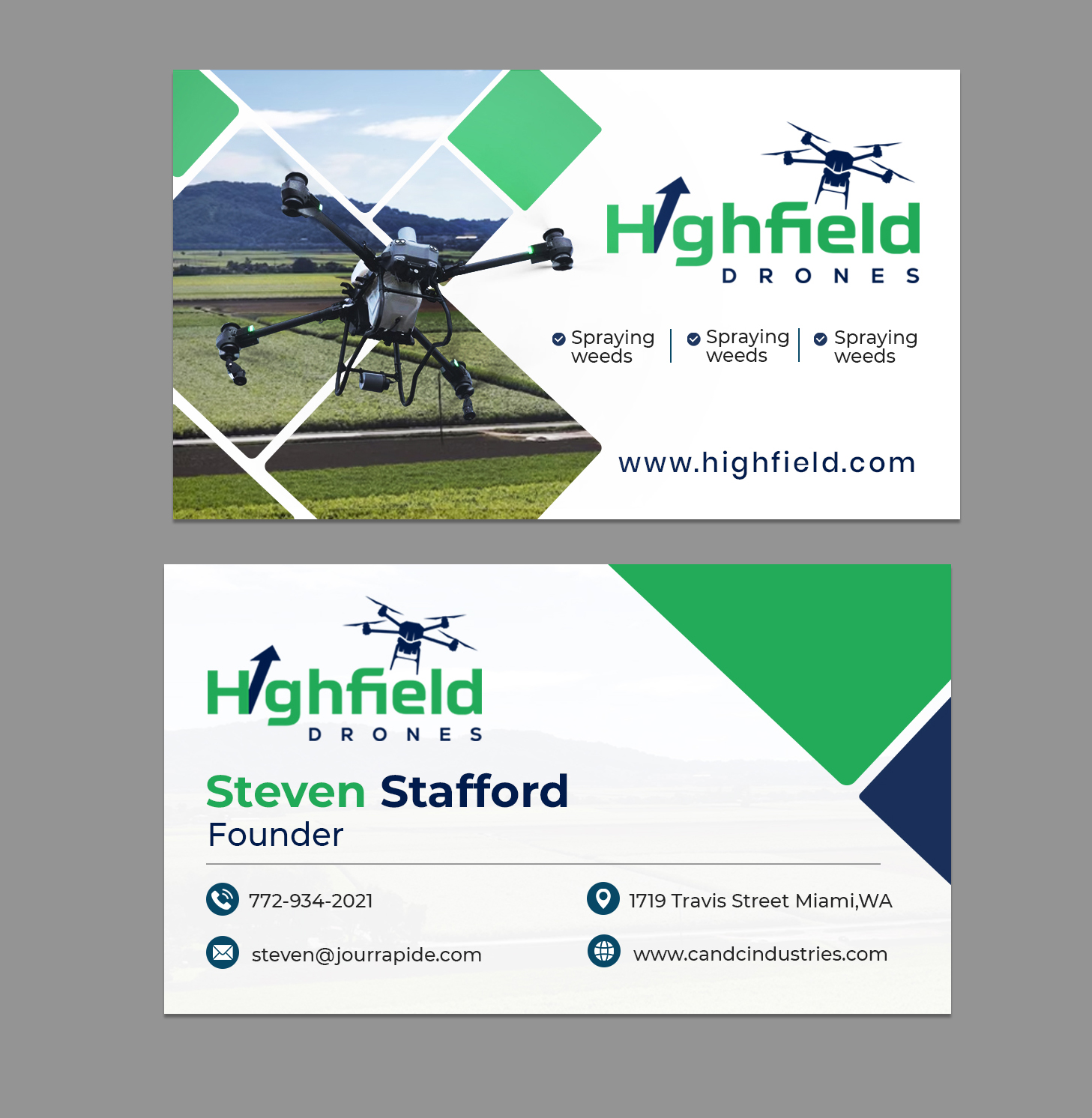 Visitenkarten-Design von debdesign für Highfield Drone Services | Design #37286948
