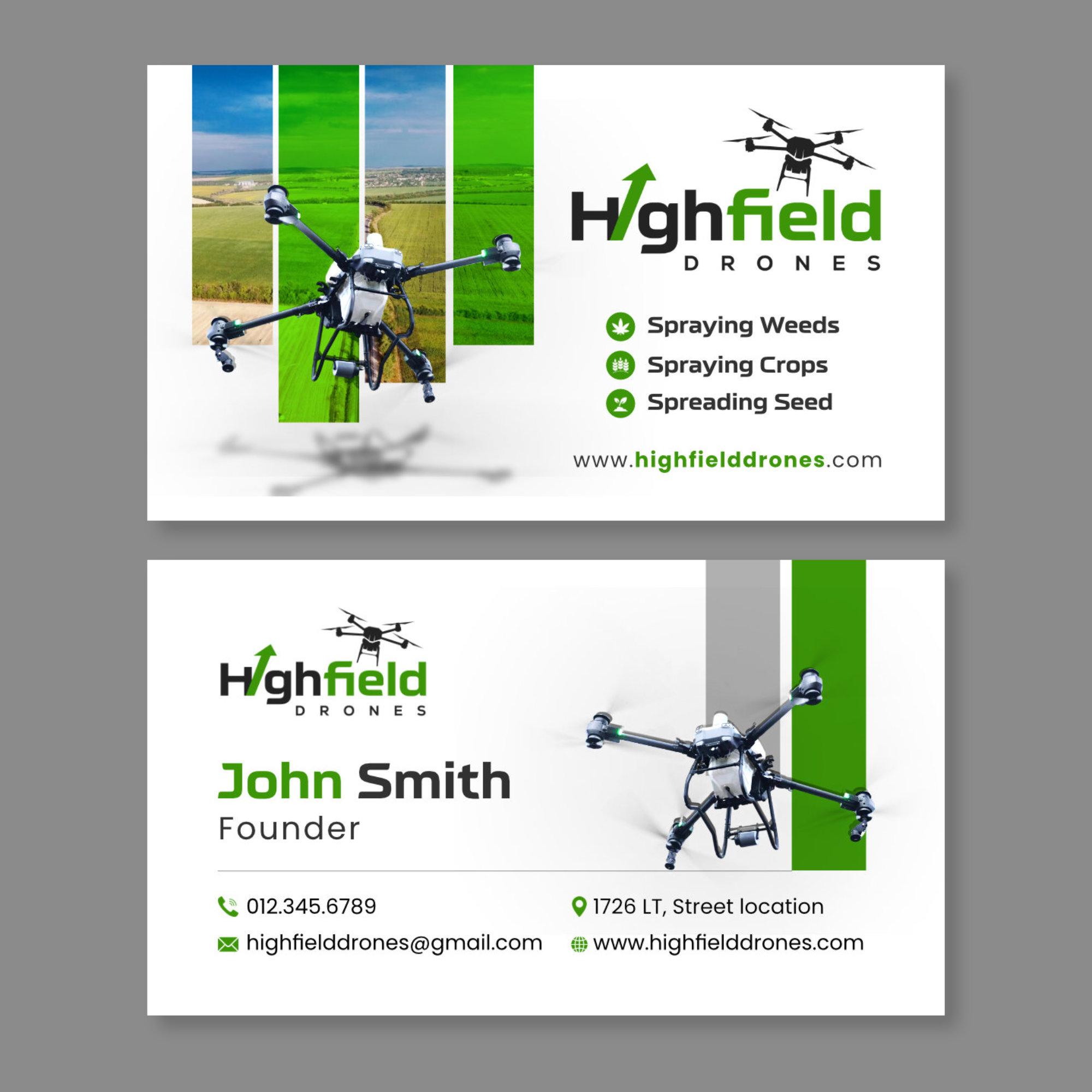 Visitenkarten-Design von debdesign für Highfield Drone Services | Design #37286999