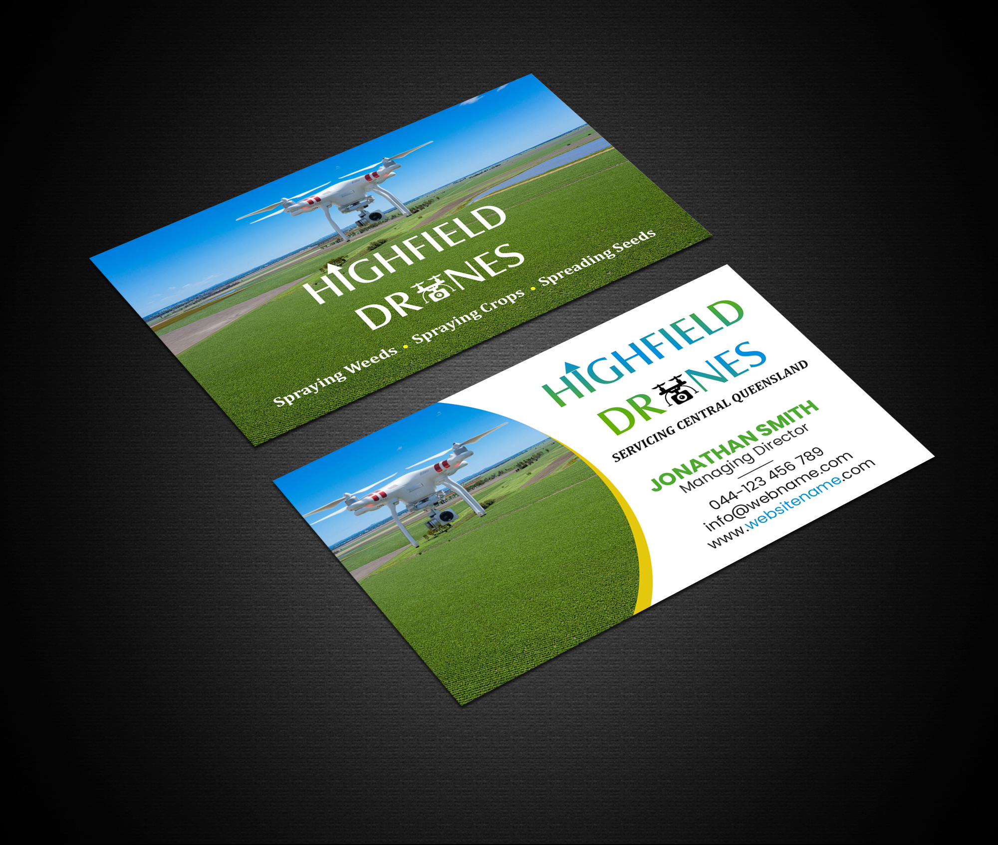 Visitenkarten-Design von Creations Box 2015 für Highfield Drone Services | Design #37281492