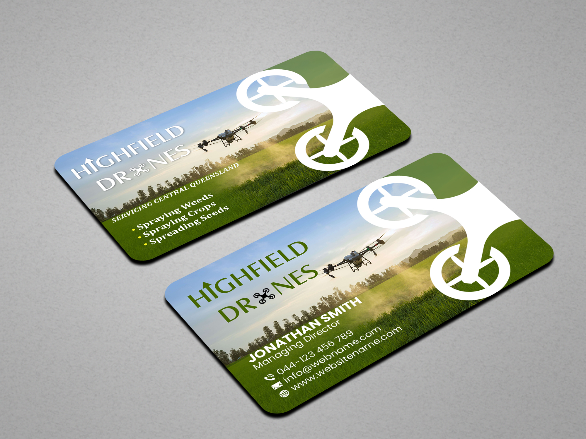 Visitenkarten-Design von Creations Box 2015 für Highfield Drone Services | Design #37281495