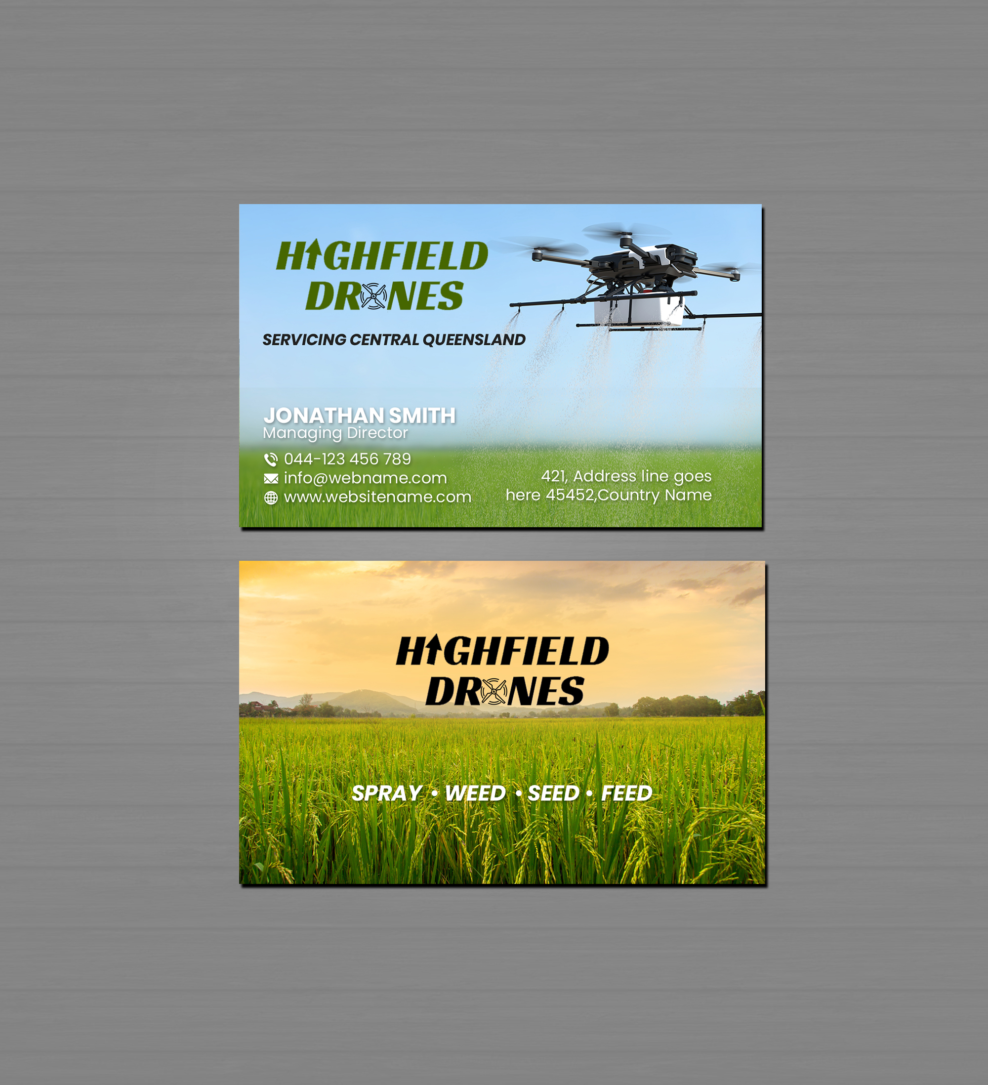 Visitenkarten-Design von Creations Box 2015 für Highfield Drone Services | Design #37281498