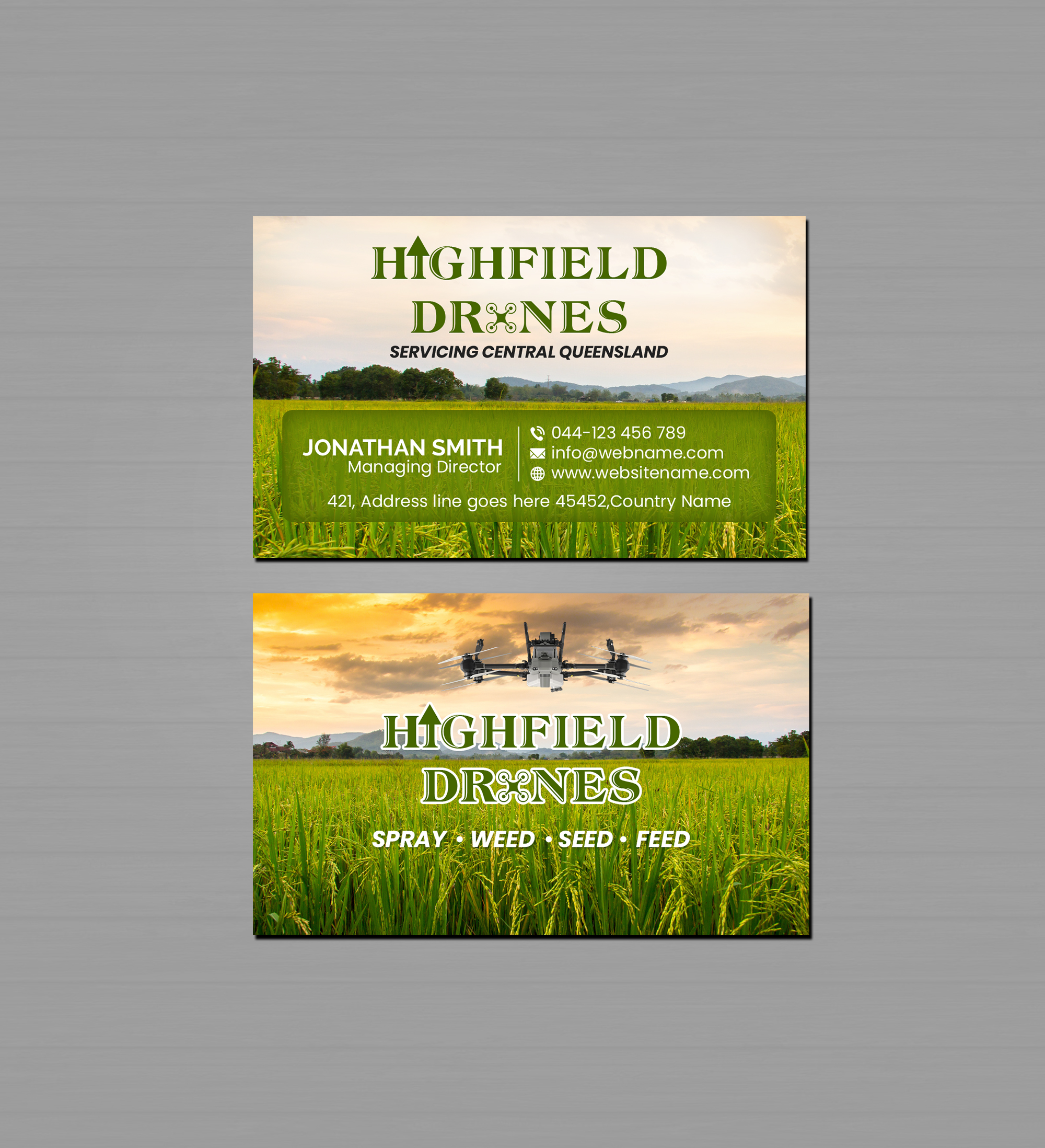 Visitenkarten-Design von Creations Box 2015 für Highfield Drone Services | Design #37281499
