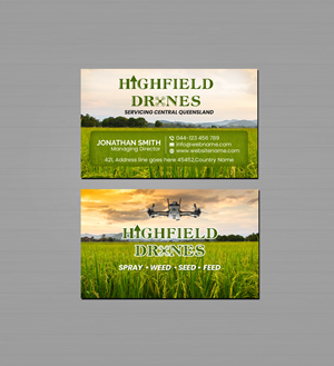 Visitenkarten-Design von Creations Box 2015 für Highfield Drone Services | Design: #37281499