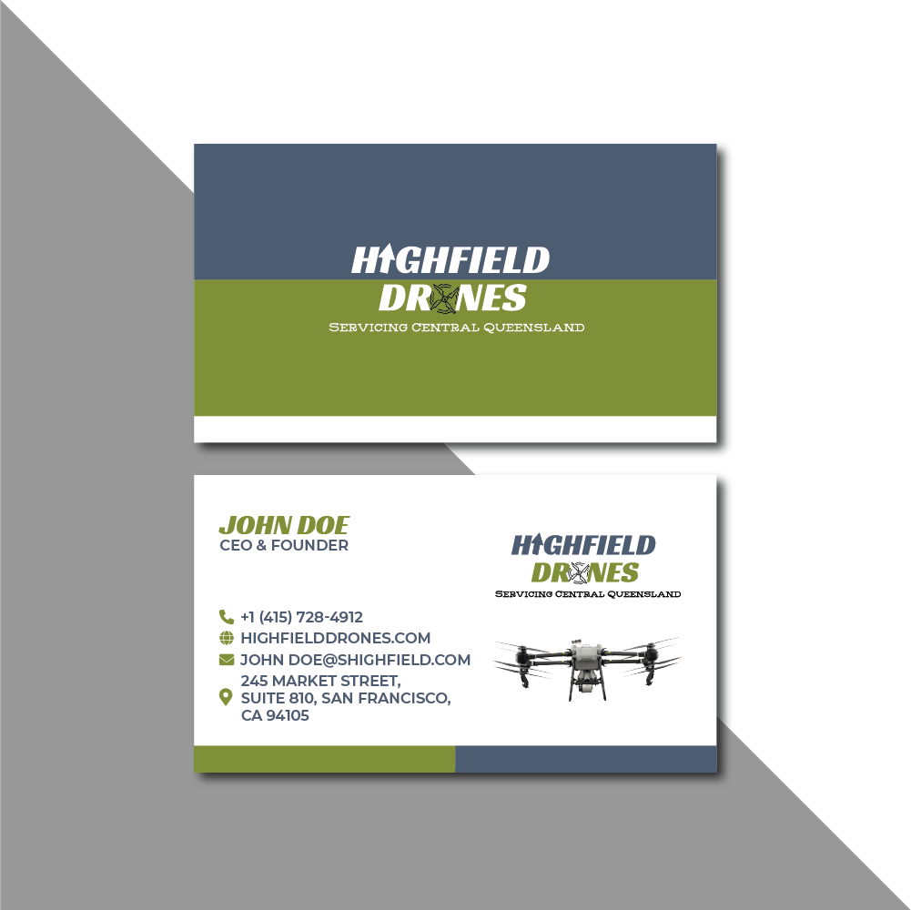 Visitenkarten-Design von AlphabetZero.com für Highfield Drone Services | Design #37286647