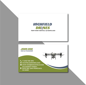 Visitenkarten-Design von AlphabetZero.com für Highfield Drone Services | Design: #37286648