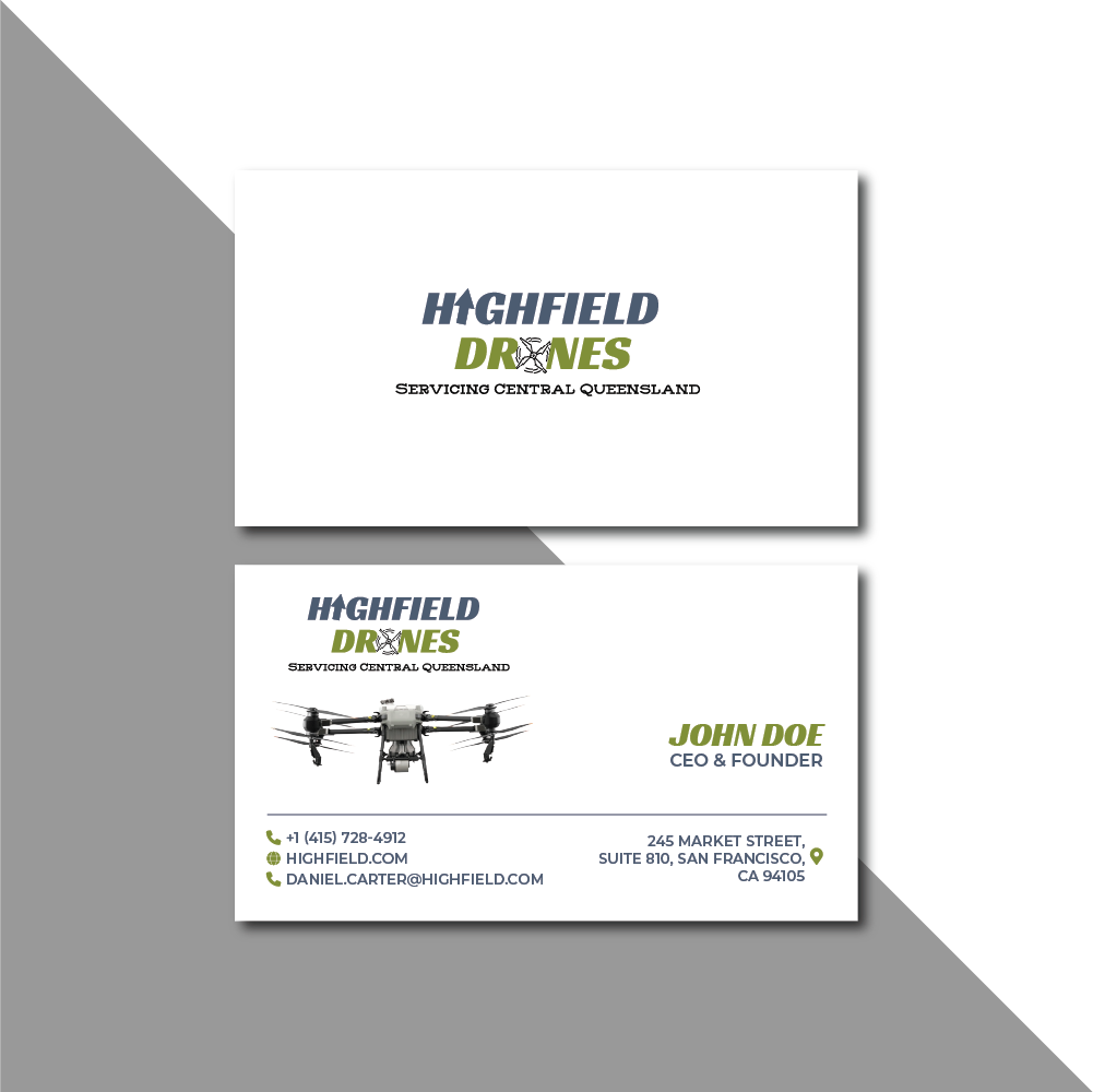 Visitenkarten-Design von AlphabetZero.com für Highfield Drone Services | Design #37286649