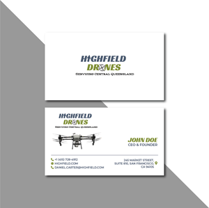 Visitenkarten-Design von AlphabetZero.com für Highfield Drone Services | Design: #37286649