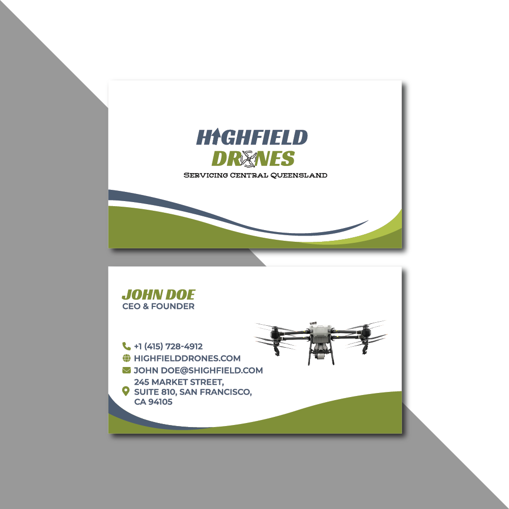 Visitenkarten-Design von AlphabetZero.com für Highfield Drone Services | Design #37286650