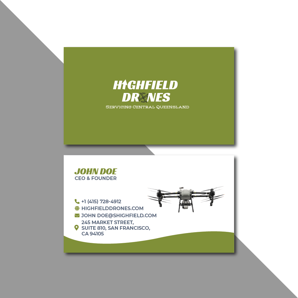 Visitenkarten-Design von AlphabetZero.com für Highfield Drone Services | Design #37286651
