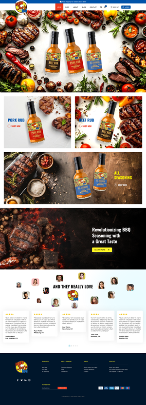 Shopify Design by -Marc- for Hobo Joes BBQ | Design: #37309911