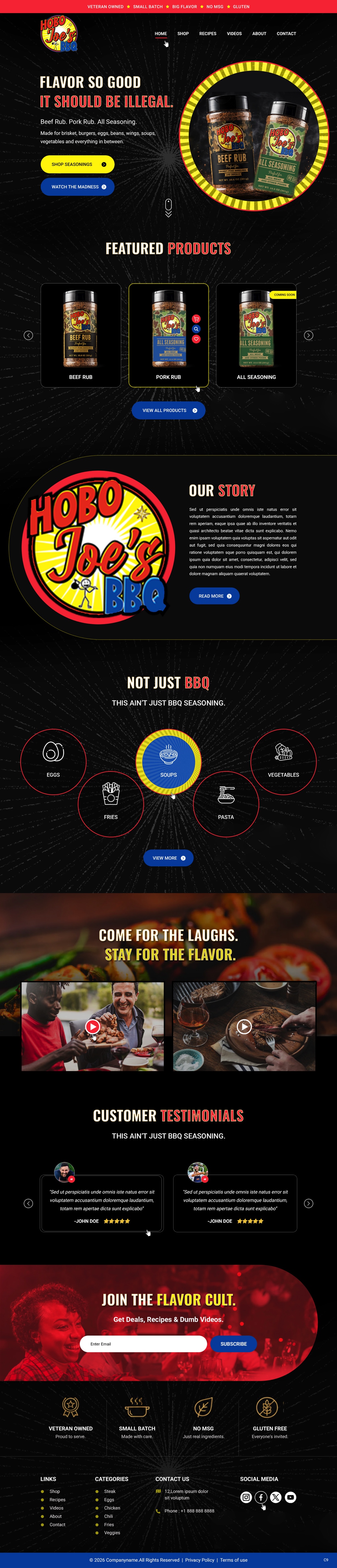 Shopify Design by pb for Hobo Joes BBQ | Design #37283863