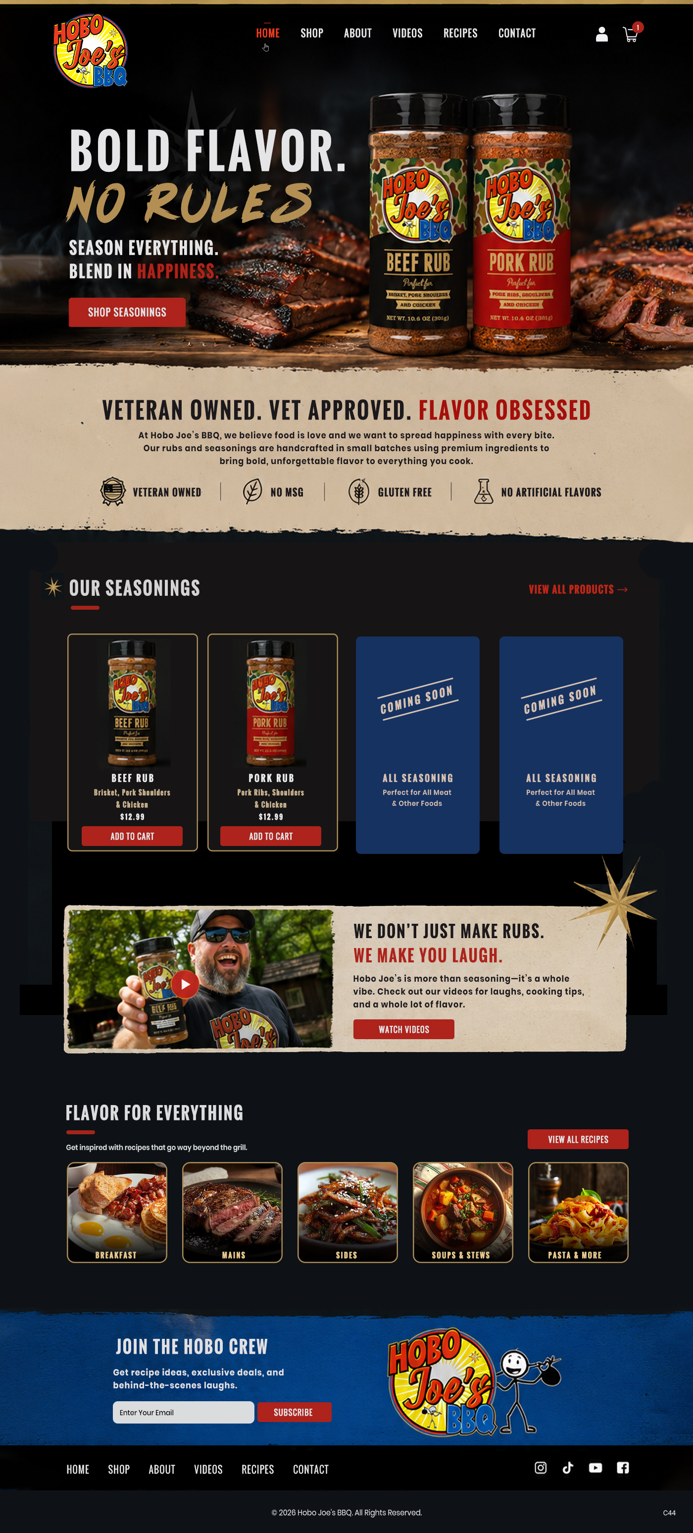 Shopify Design by pb for Hobo Joes BBQ | Design #37283866