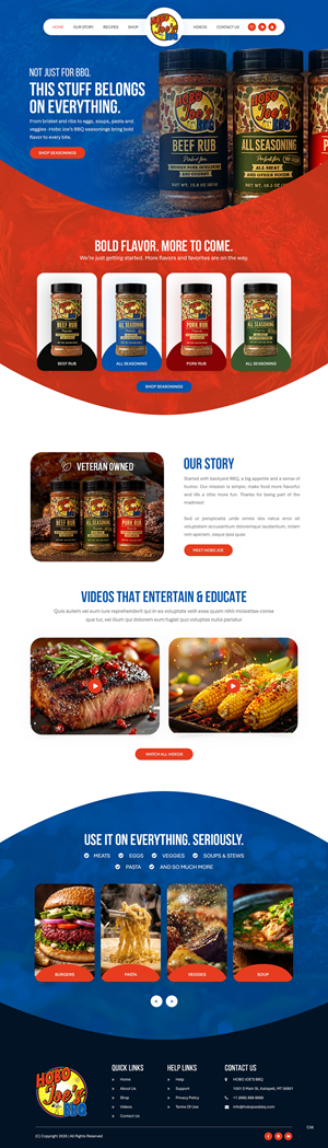 Diseño de Shopify por pb para Hobo Joes BBQ | Diseño: #37283873