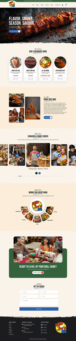 Shopify Design by Sbss for Hobo Joes BBQ | Design: #37281936