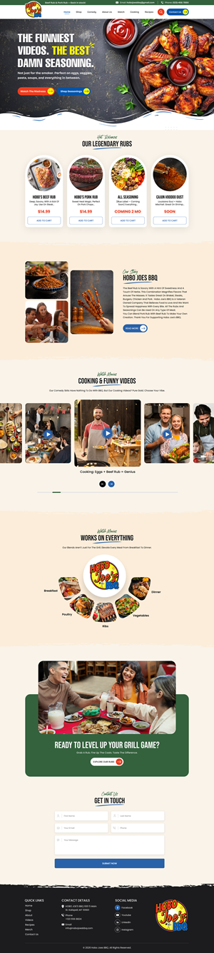 Shopify Design by Sbss for Hobo Joes BBQ | Design: #37283606