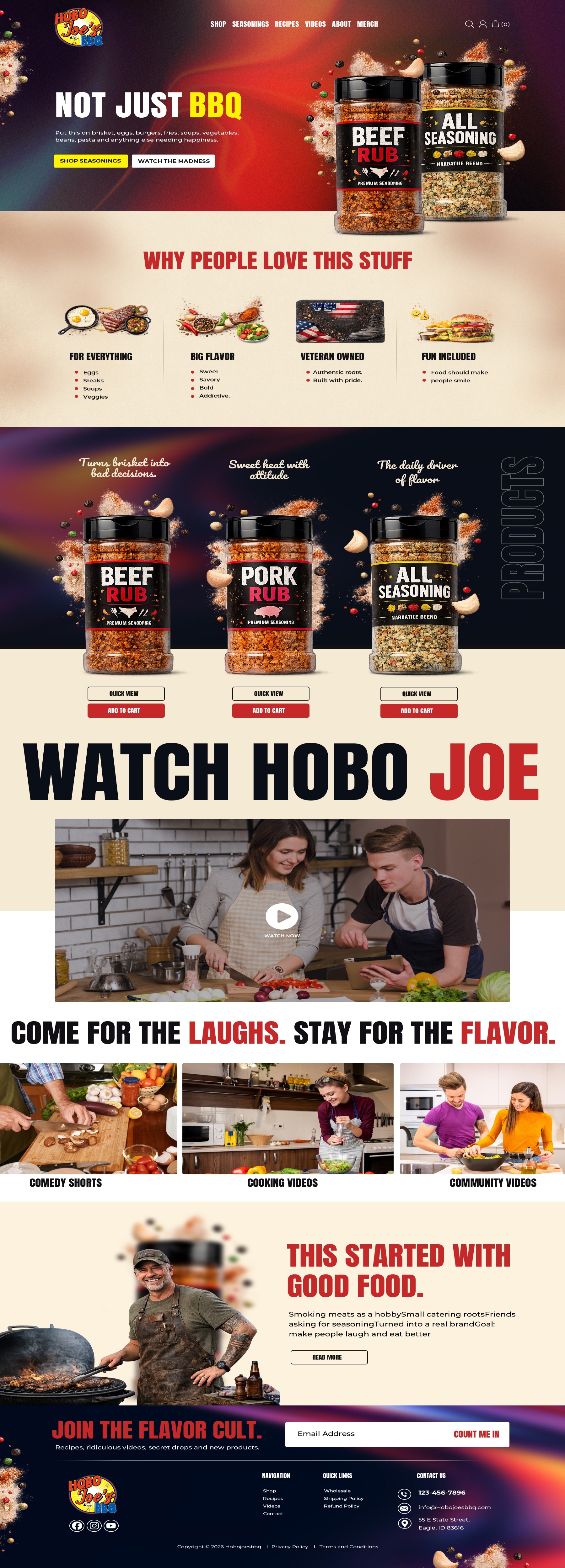 Shopify Design by beniwalsuman for Hobo Joes BBQ | Design #37286725