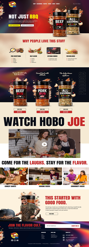 Shopify Design by beniwalsuman for Hobo Joes BBQ | Design #37286725
