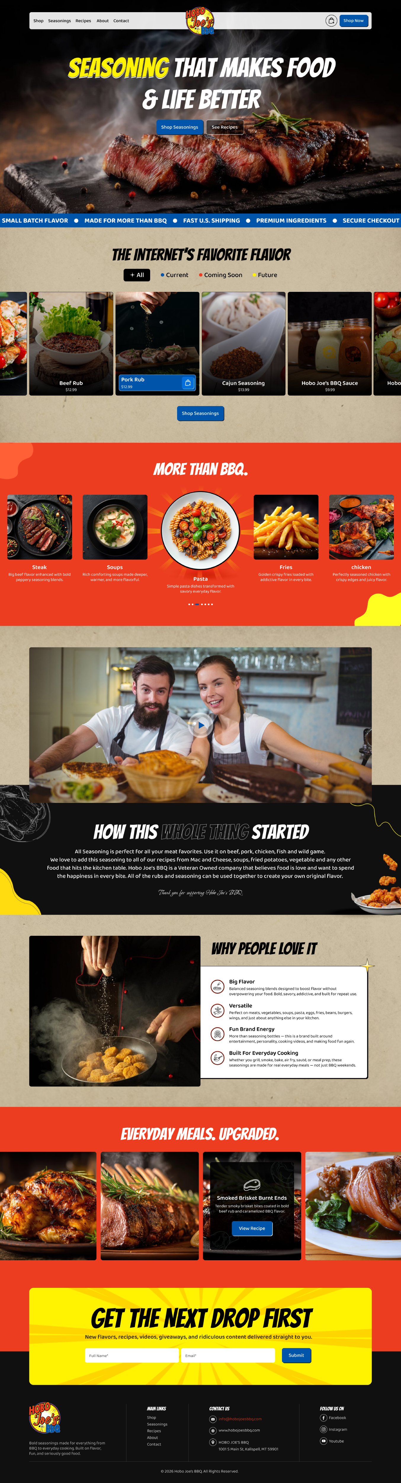 Shopify Design by creative.bugs for Hobo Joes BBQ | Design #37285195