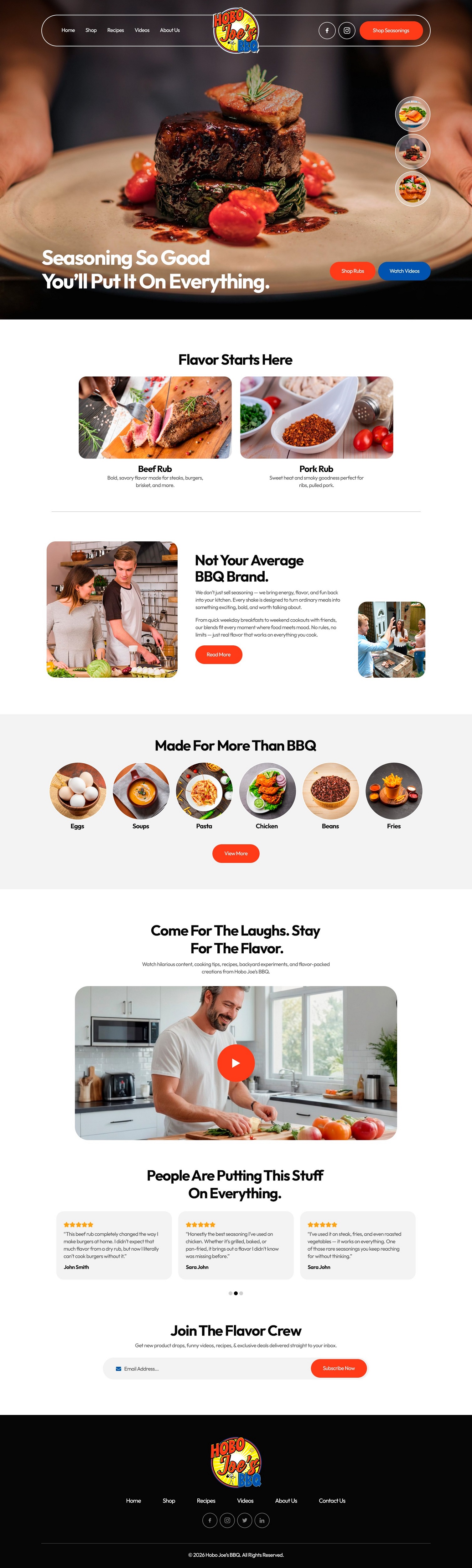 Shopify Design by NZ Creatives for Hobo Joes BBQ | Design #37299924
