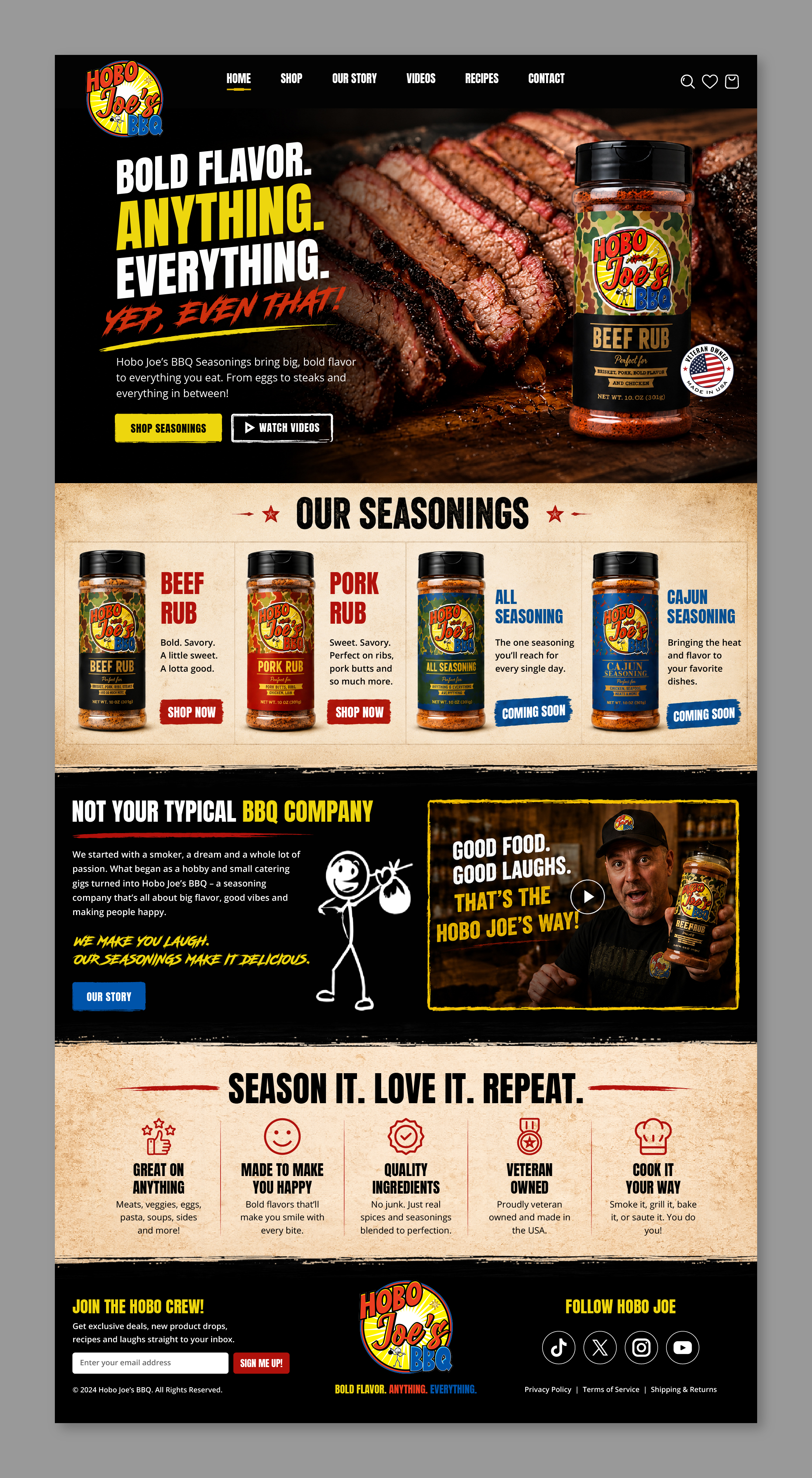 Shopify Design by Titan Solbiz for Hobo Joes BBQ | Design #37289866