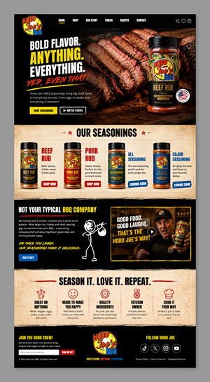 Shopify Design by Titan Solbiz for Hobo Joes BBQ | Design: #37289866