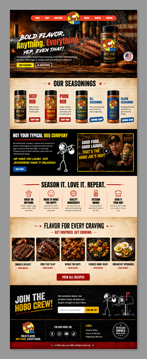 Shopify Design by Titan Solbiz for Hobo Joes BBQ | Design: #37295228