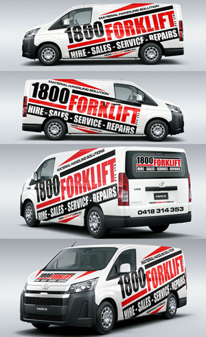 Car Wrap Design by Adi Saos for 1800 Forklift Pty Ltd | Design: #37372043