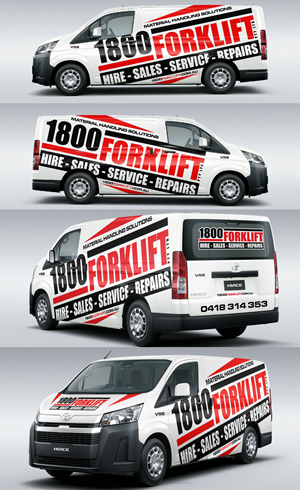 Car Wrap Design by Adi Saos for 1800 Forklift Pty Ltd | Design: #37381192