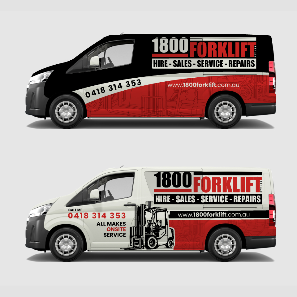 Car Wrap Design by Yoga Tri for 1800 Forklift Pty Ltd | Design #37293901