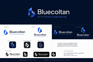 Bluecoltan logo design