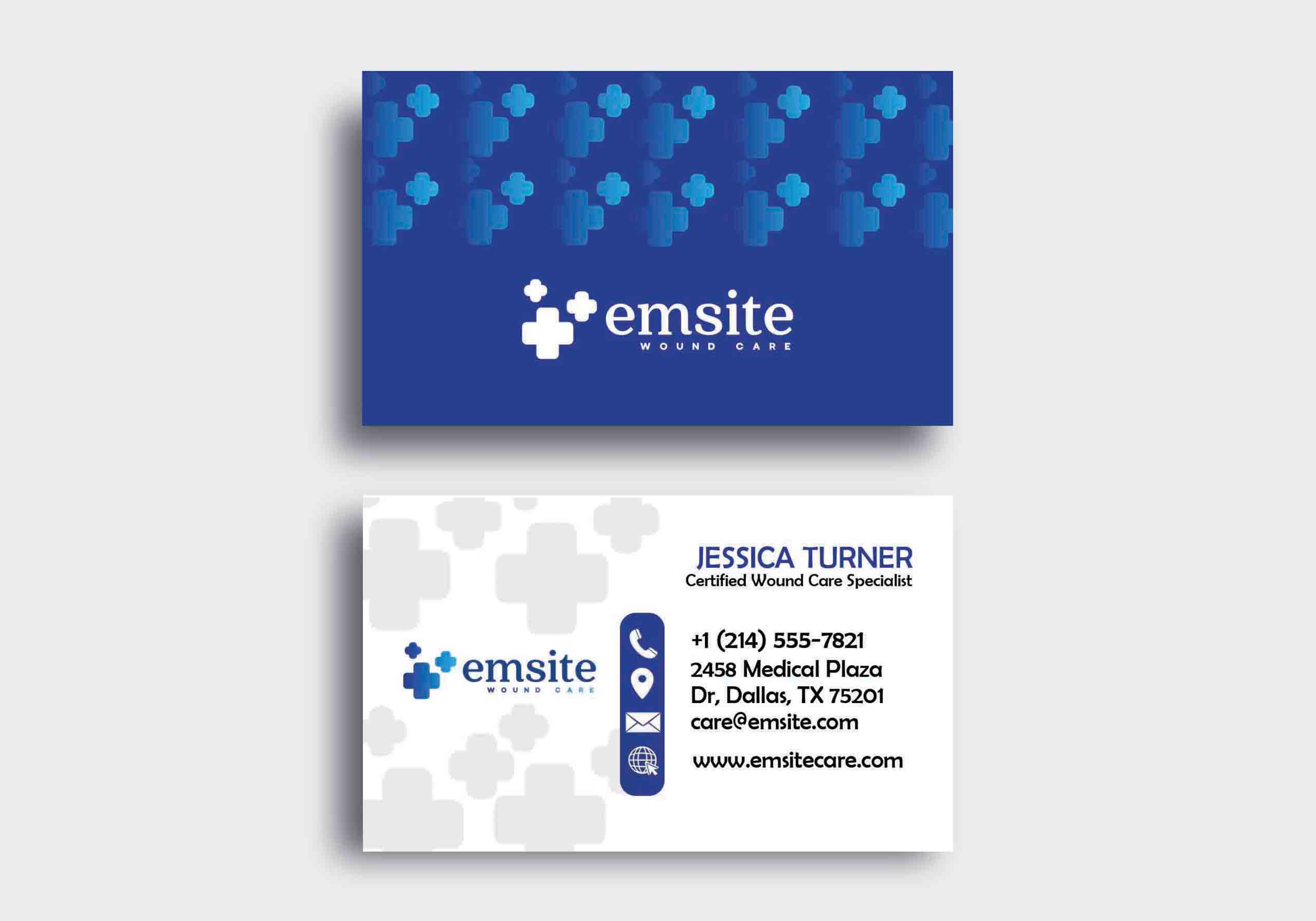 Business Card Design by Harshan for Emsite Health | Design #37333001