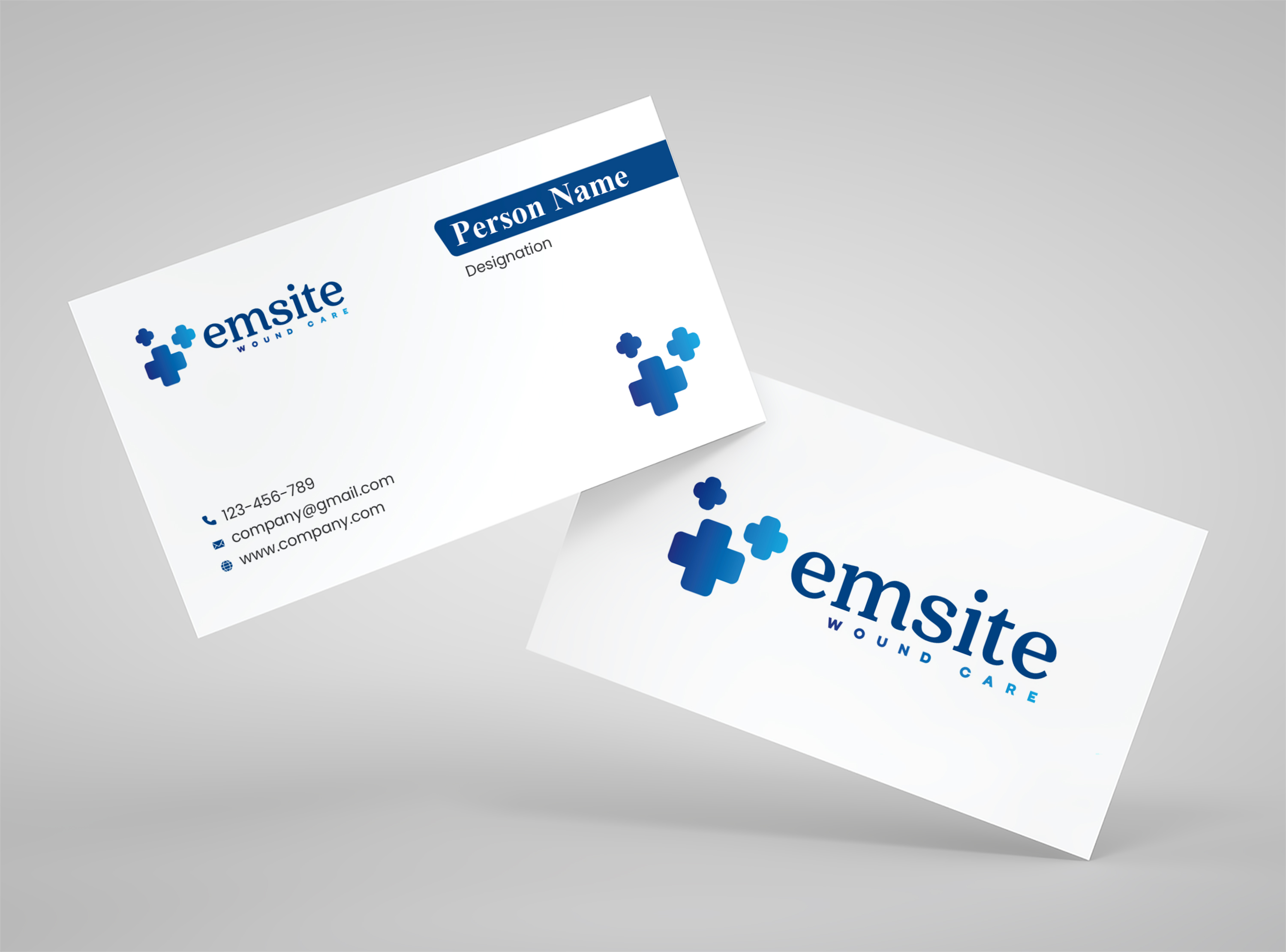 Business Card Design by Talha Ahmad for Emsite Health | Design #37333680