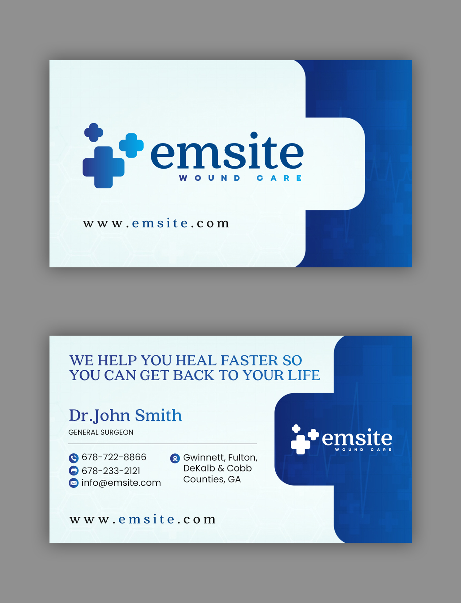 Business Card Design by debdesign for Emsite Health | Design #37334684