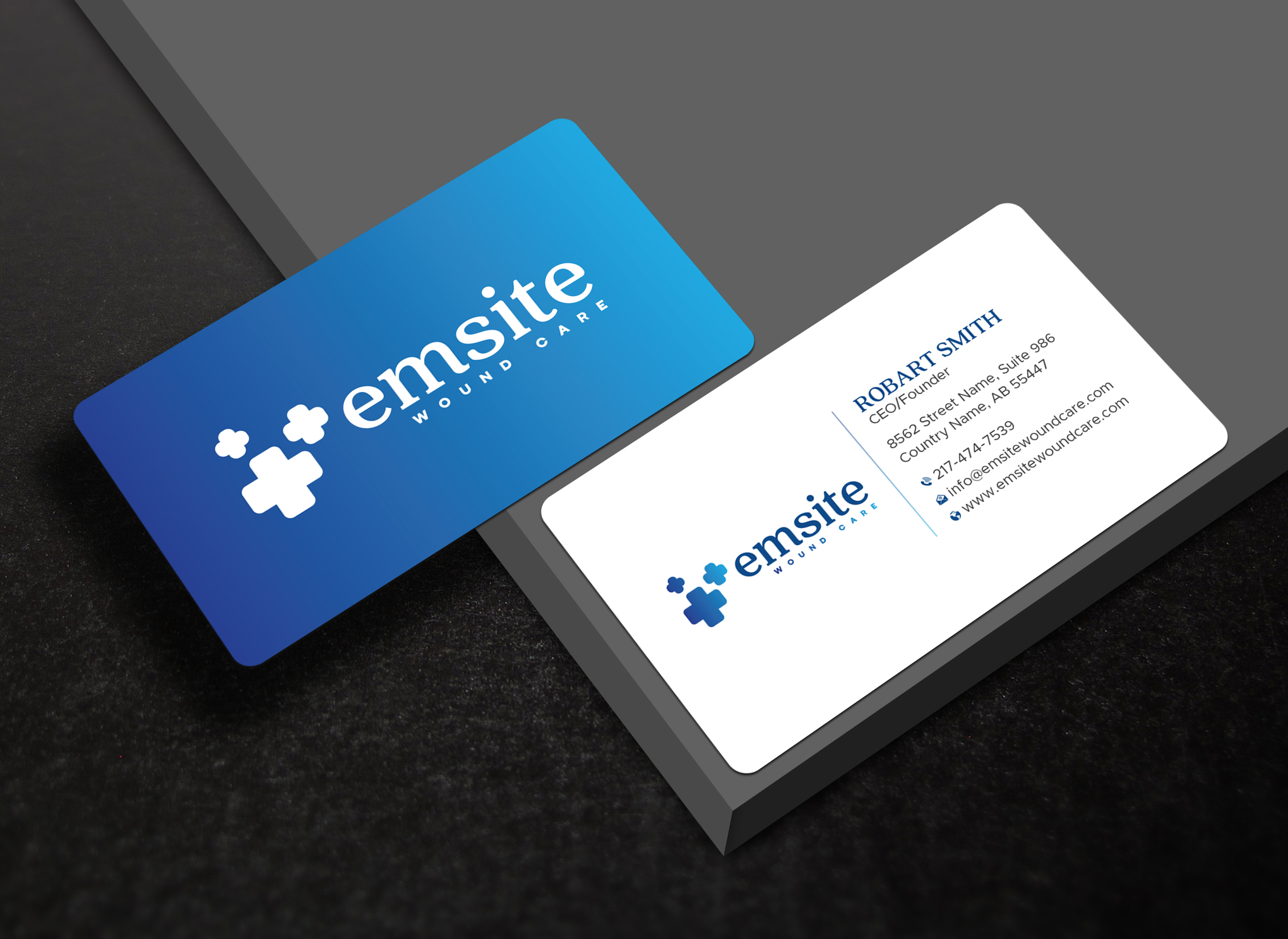 Business Card Design by Uttom 2 for Emsite Health | Design #37333200