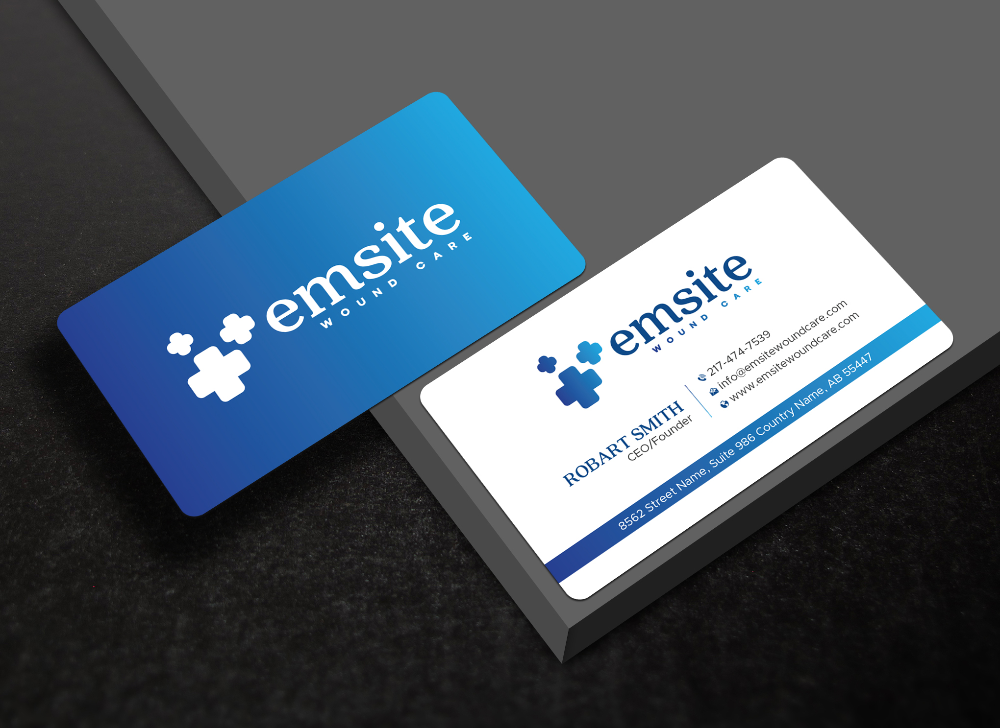 Business Card Design by Uttom 2 for Emsite Health | Design #37333201