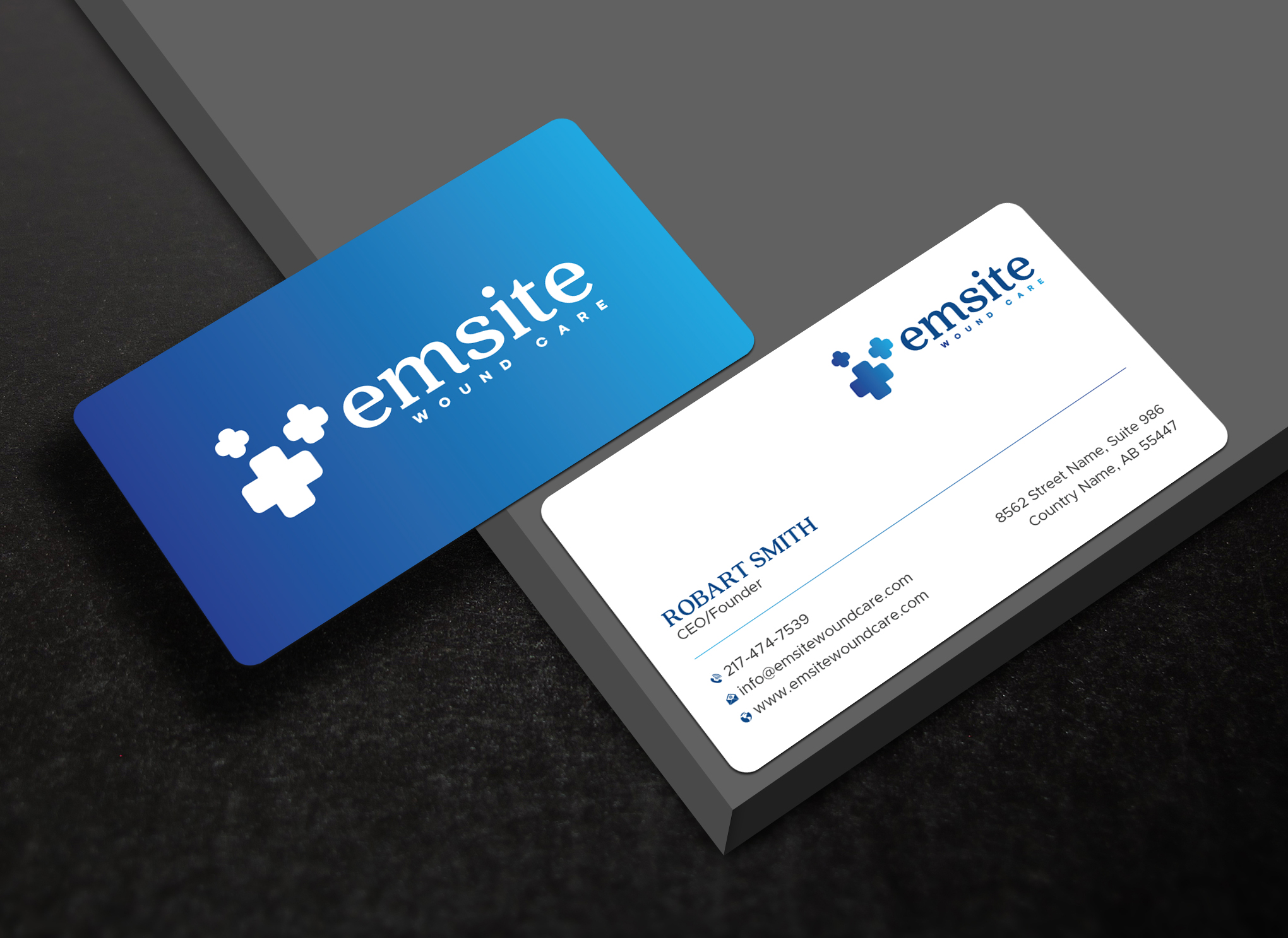 Business Card Design by Uttom 2 for Emsite Health | Design #37333214